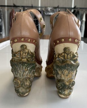 Miu Miu Miu Miu Deadstock Runway Venice Baroque Sculpted Platform Wedge Shoes Pumps