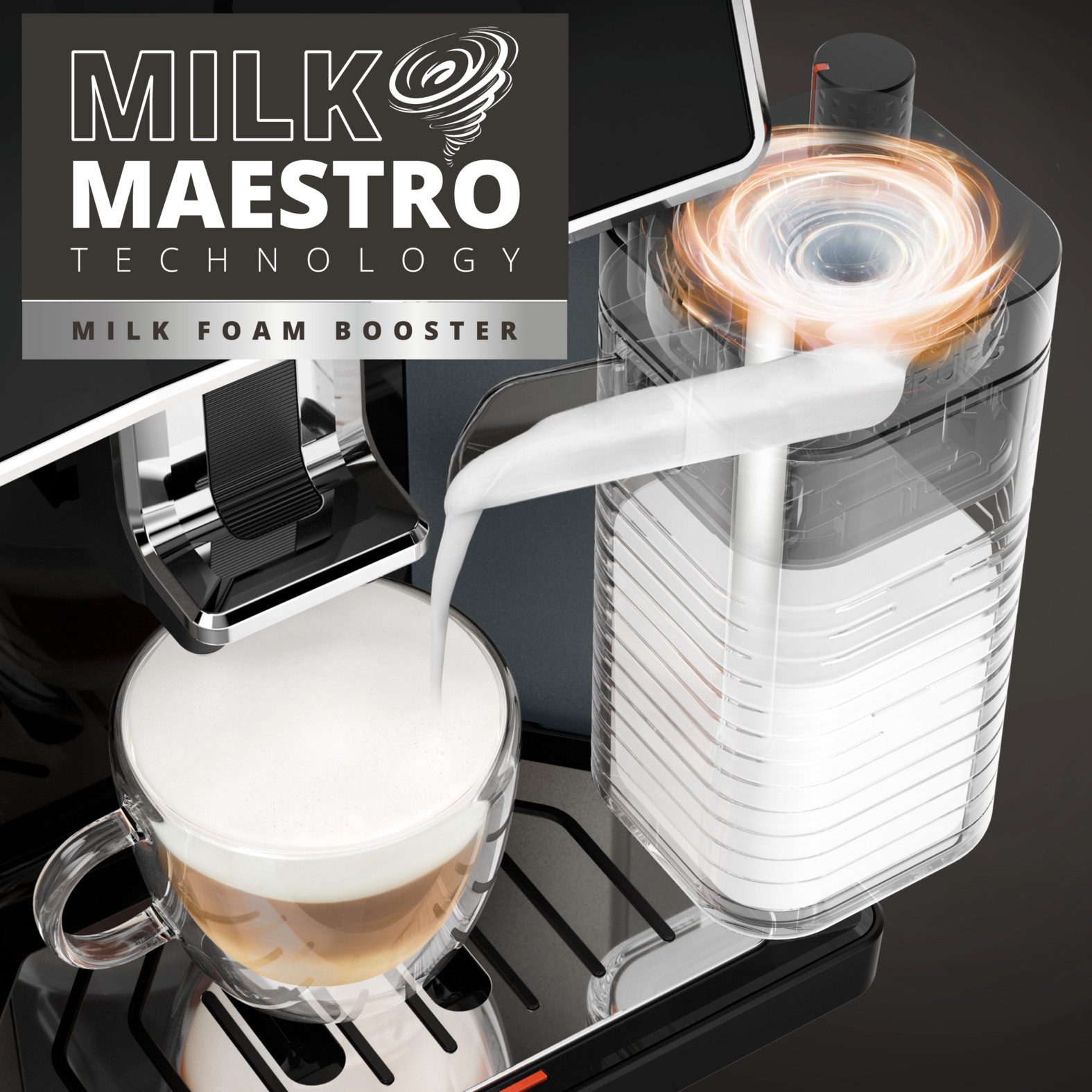 Krups Kaffeevollautomat EA9129 Sensation Milk, 6 Kaffee- und Milchspezialitäten, aut. Reinigung, Metall-Brühgruppe