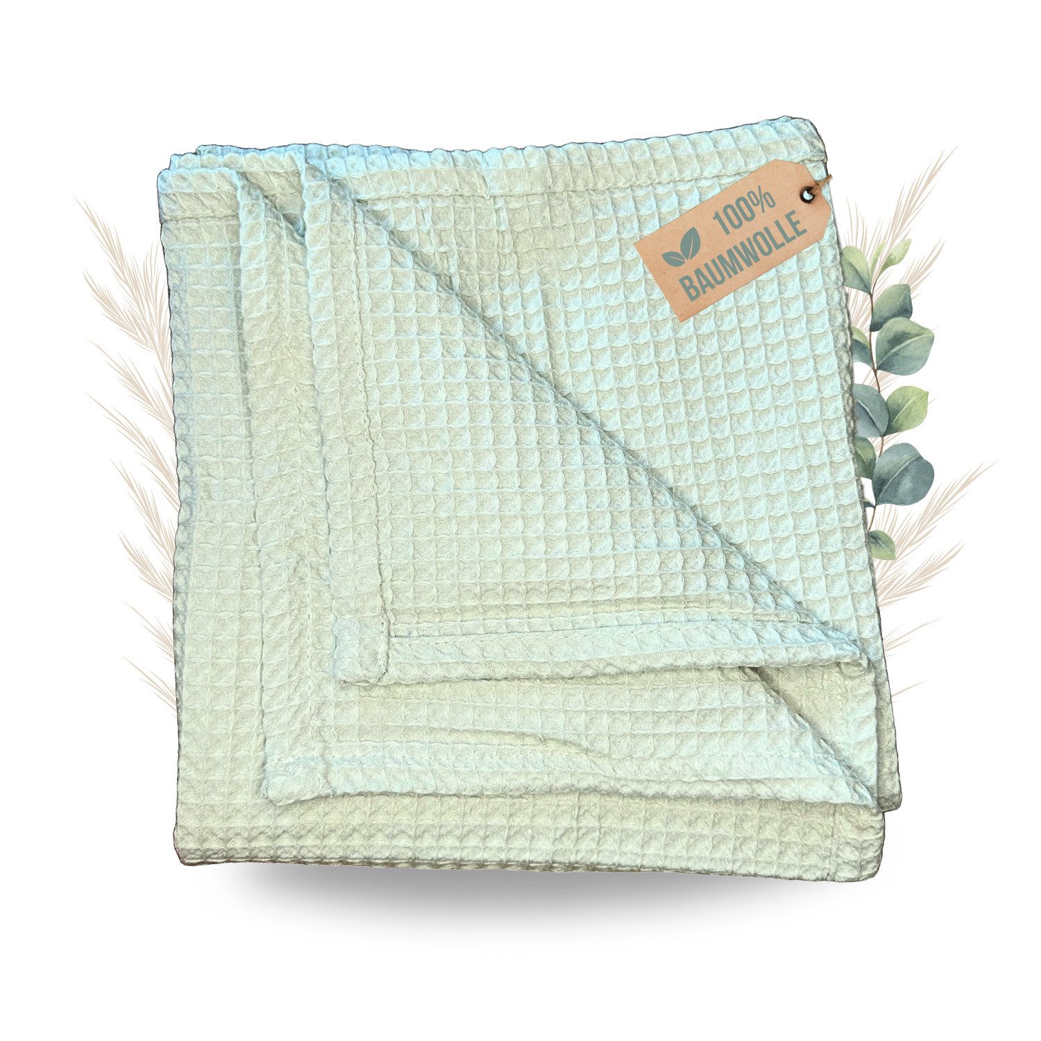 Babydecke Babydecke 75 x 100 cm, 100% Baumwolle Waffelpiqué weiche Kuscheldecke