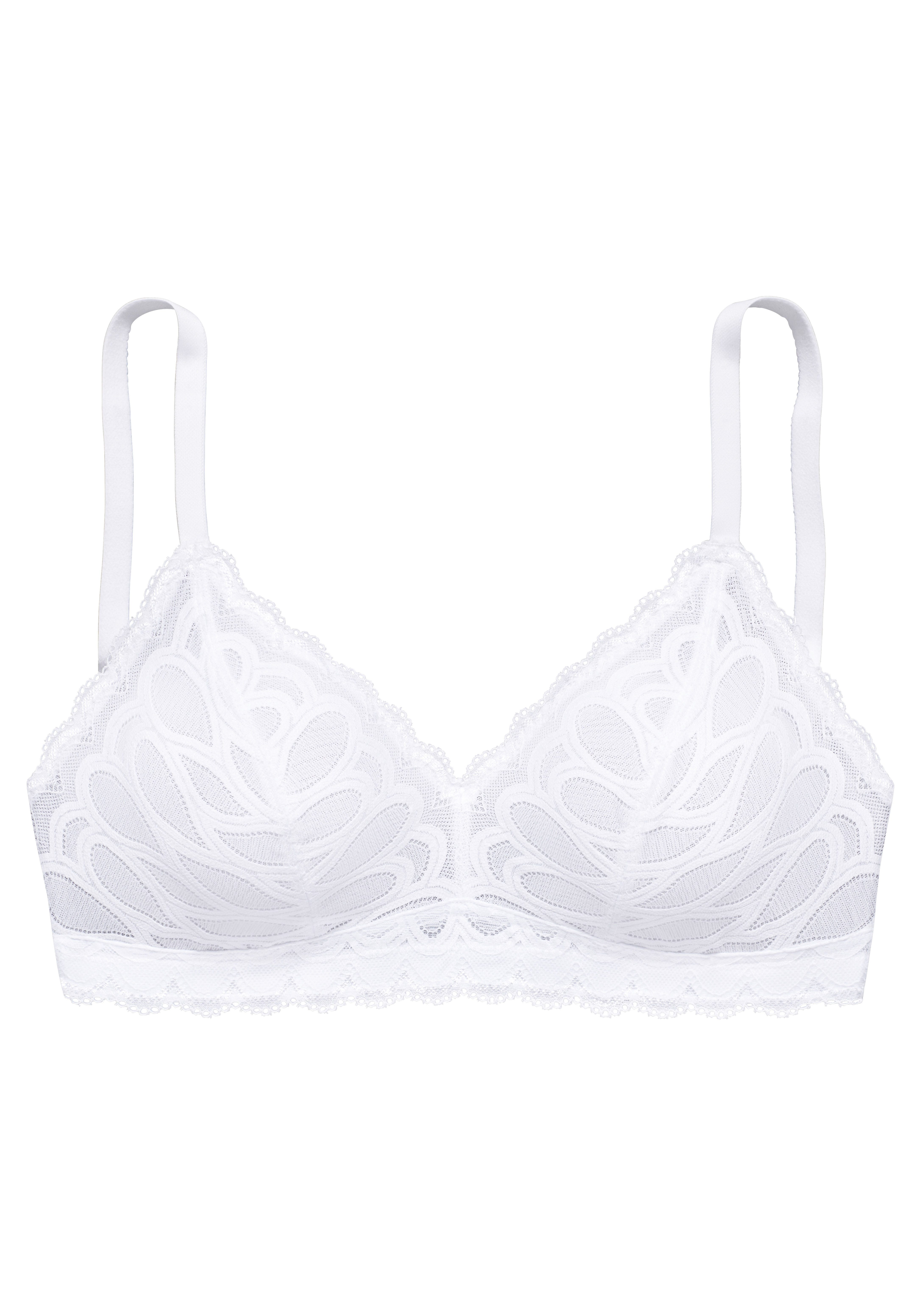 Vivance by Lascana Bralette-BH, BH ohne Bügel aus Spitze und feinem Mesh, bequemer BH, große Größen