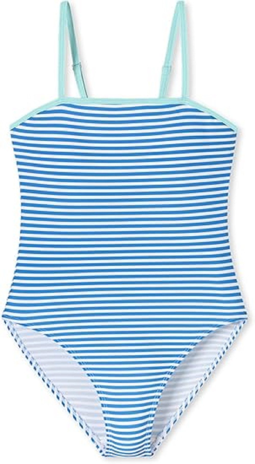Schiesser Badeanzug Swimsuit Ringel blau LSF 40+ Gr. S 152 M