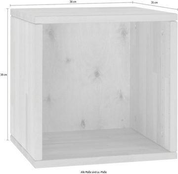 Wohn[glück]lich by Infantil Regalwürfel Würfelsystem Marco 35, Aufbewahrungsregal, Raumteiler Tiefe 35 cm, Massivholz