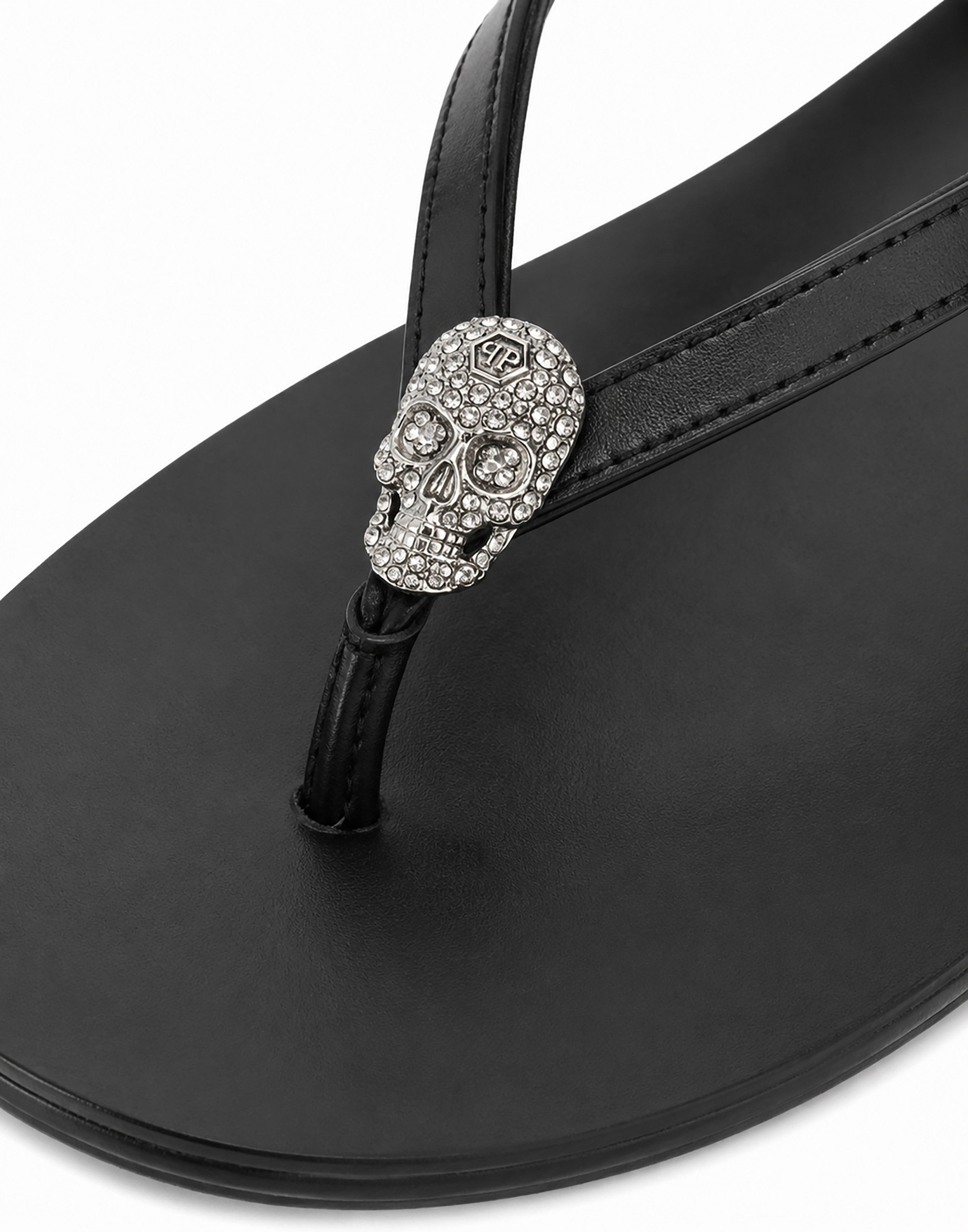 PHILIPP PLEIN Skull Mit Schmucksteinen Sandale