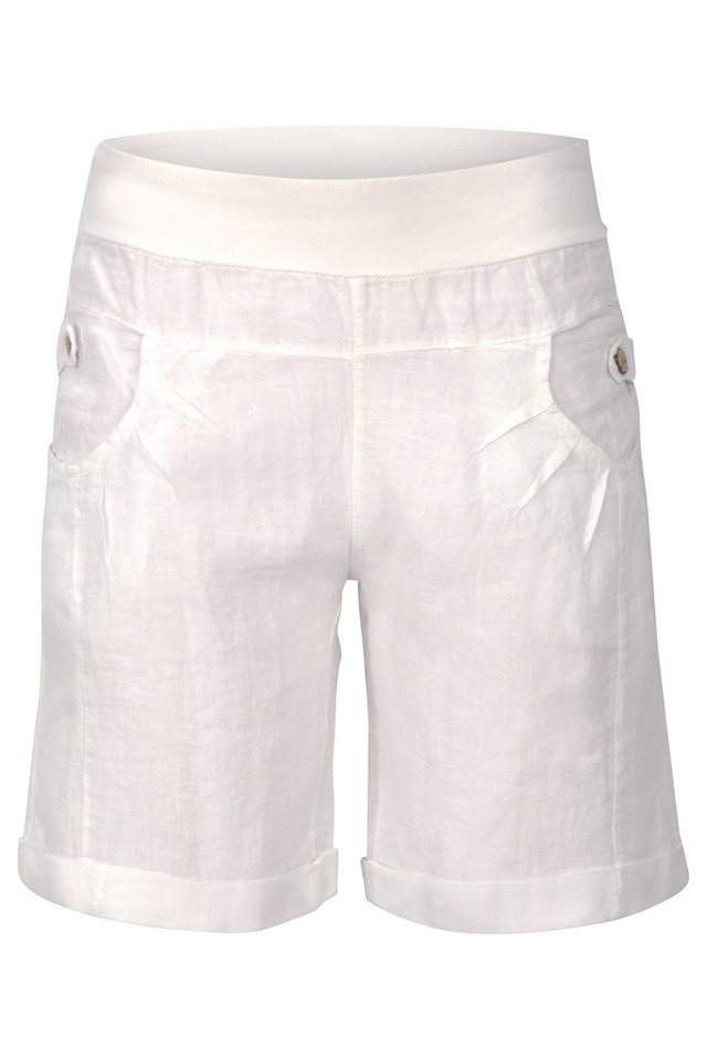 malito more than fashion Leinenhose malito Damen Bermuda aus Leinen, lässige kurze Hose, Shorts für den Bermuda aus Leinen