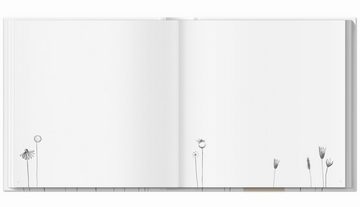 Eine der Guten Verlag Fotoalbum Es war schön mit dir! - weiß grau, Abschiedsbuch für Kollegen, Lehrer, Freunde, Eintragbuch als Abschiedsgeschenk, 92 Seiten, 120 g FSC Papier, Hardcover 21x21 cm