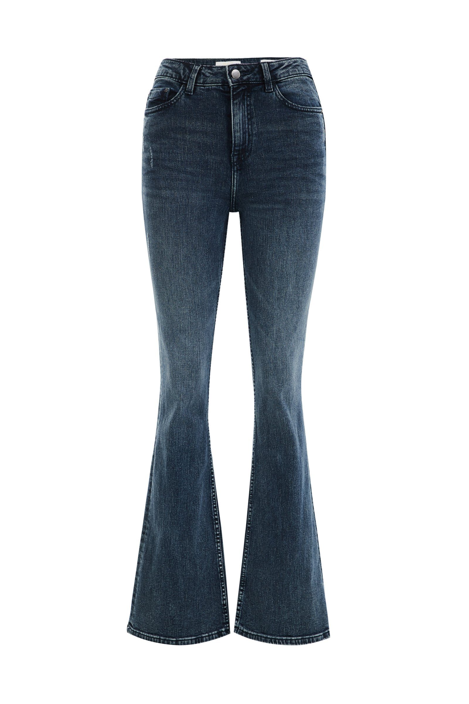 WE Fashion High-waist-Jeans, Damen-Flared-Jeans mit hoher Taille
