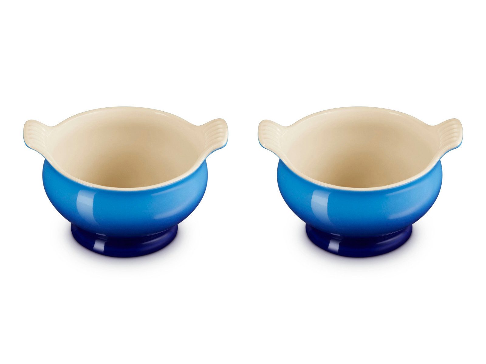 LE CREUSET Schüssel Suppenterrine Tradition azure 0,6l 2er Set, Steinzeug, (Terrinen) – Bild 2 von 5