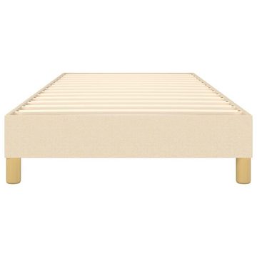 vidaXL Bett Bettgestell Creme 100x200 cm Stoff