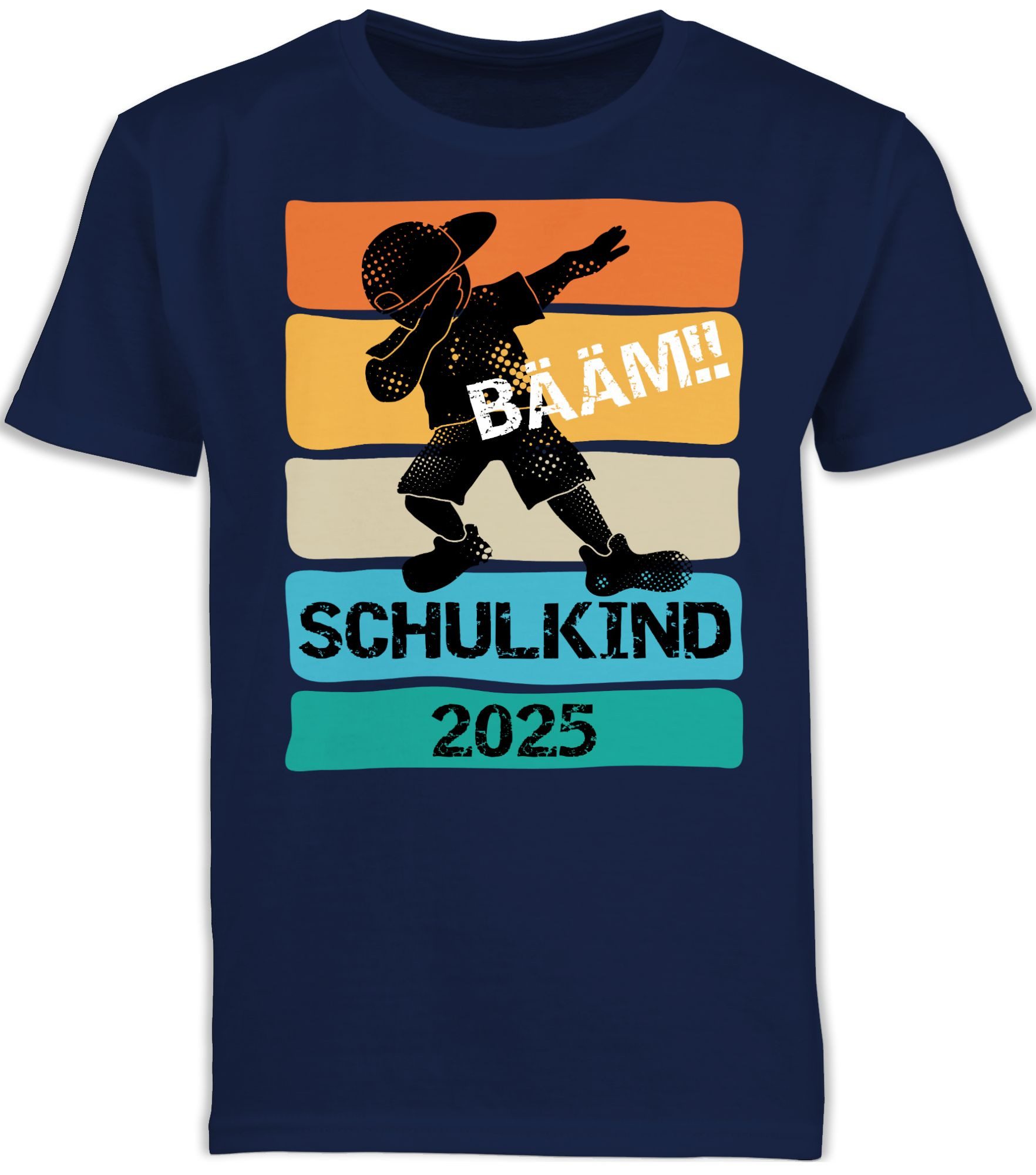 Shirtracer T-Shirt Bääm! Schulkind 2025 Einschulung Junge Schulanfang Geschenke