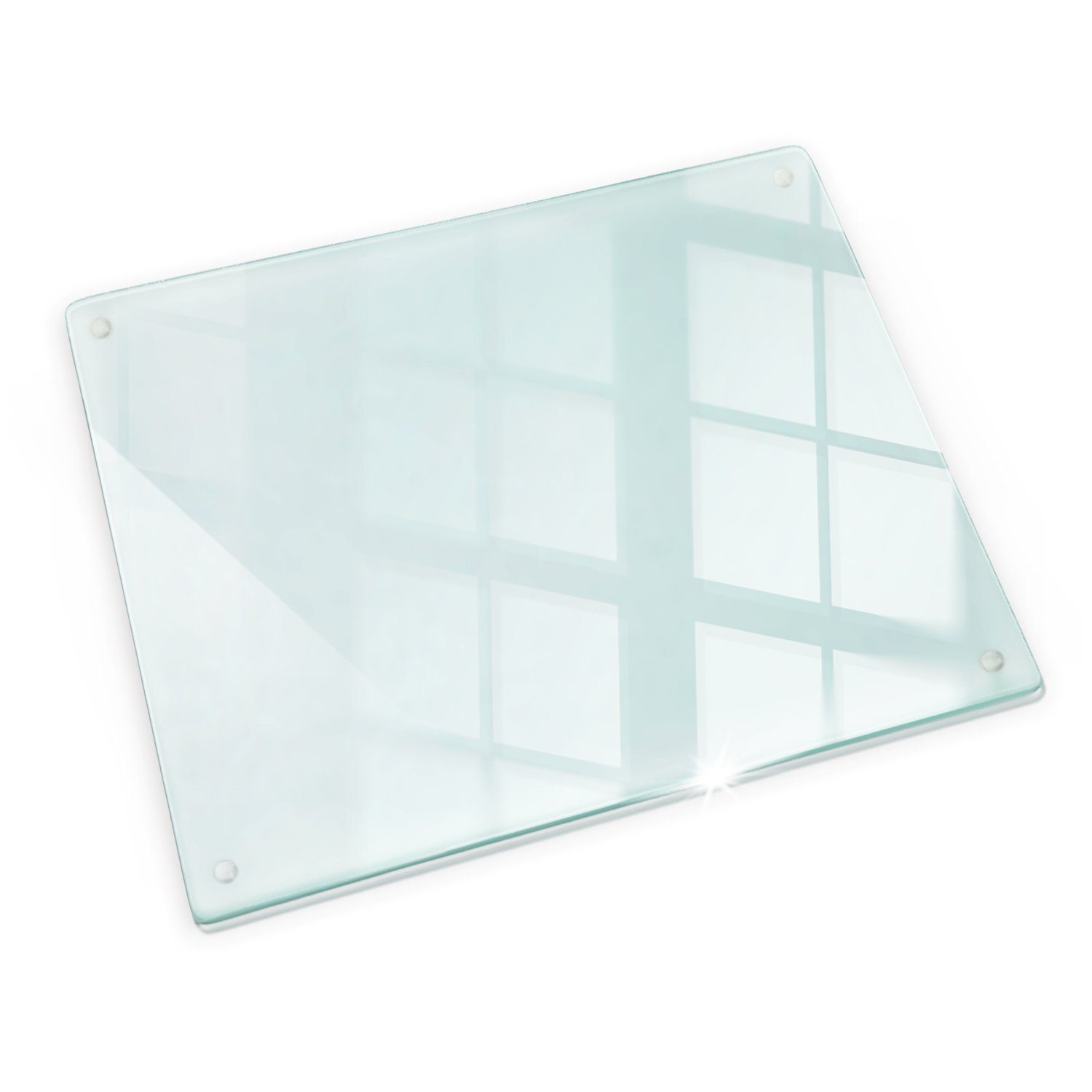 Tulup Herd-Abdeckplatte Induktionsschutz Glas Spritzschutz Glasschneideplatte Transparent, (1 tlg), Gummifüße