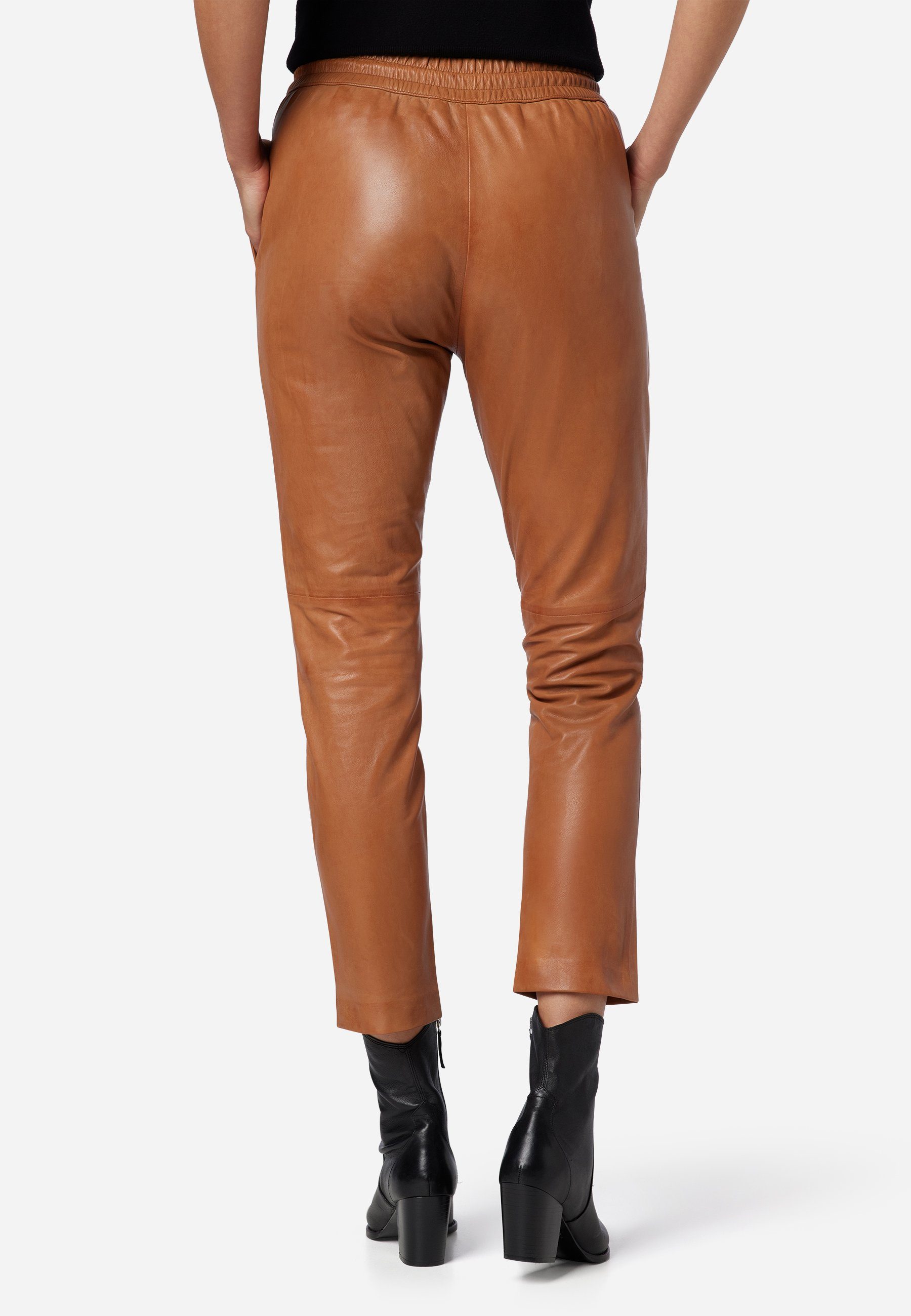 (mit Lederhose RICANO Kordel) Braun Cognac Hochwertiges Carillo Lammleder