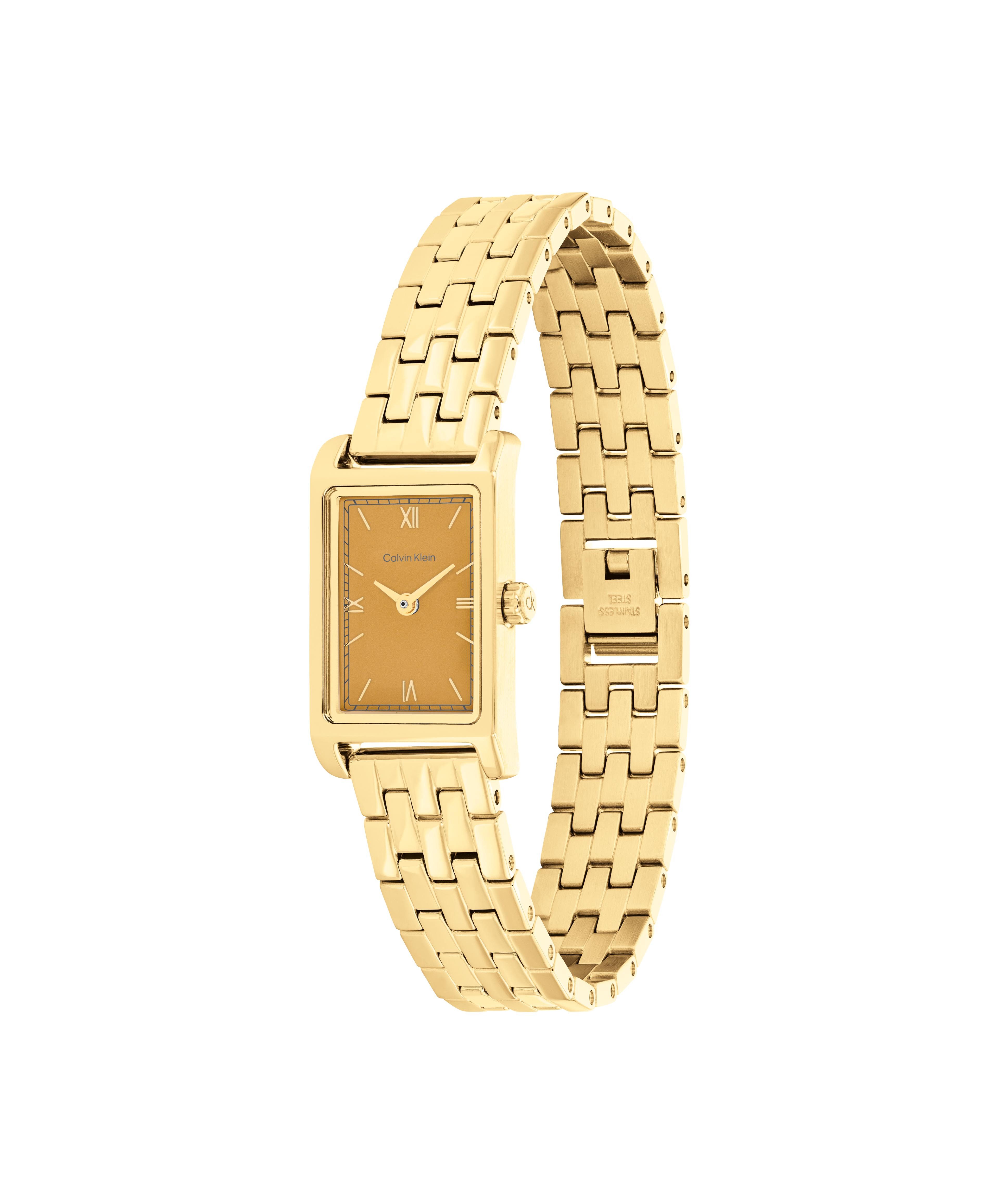 Calvin Klein Quarzuhr CK Light 25100198, Armbanduhr, Damenuhr, Edelstahlarmband, analog