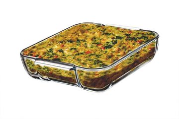 PYREX Auflaufform quadratisch 25x21 cm aus Borosilikatglas klein & eckig Backofen, Borosilikatglas