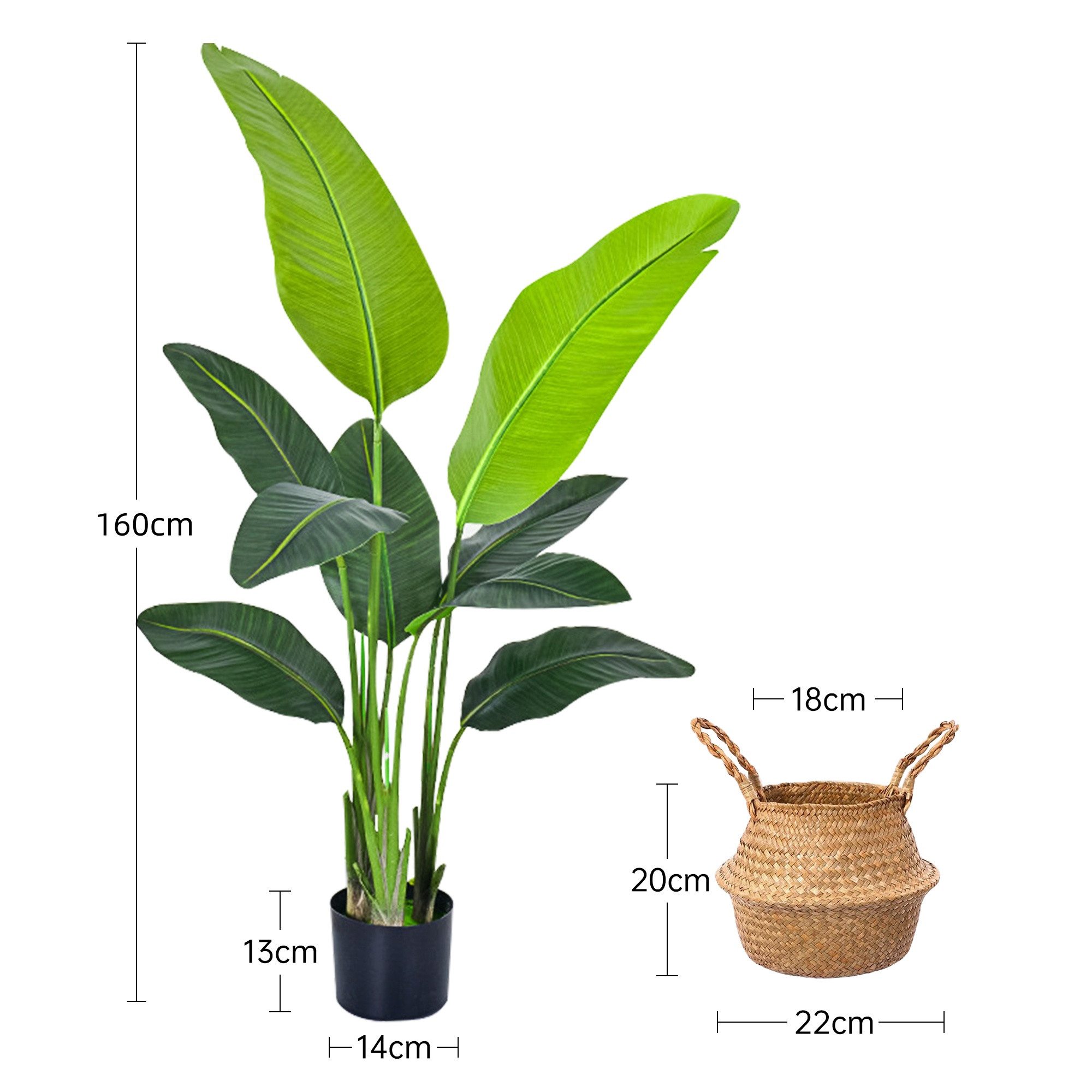 Kunstbaum Kunstpflanze Strelitzie Künstliche Pflanze, Höhe 120 cm/160 cm St günstig online kaufen