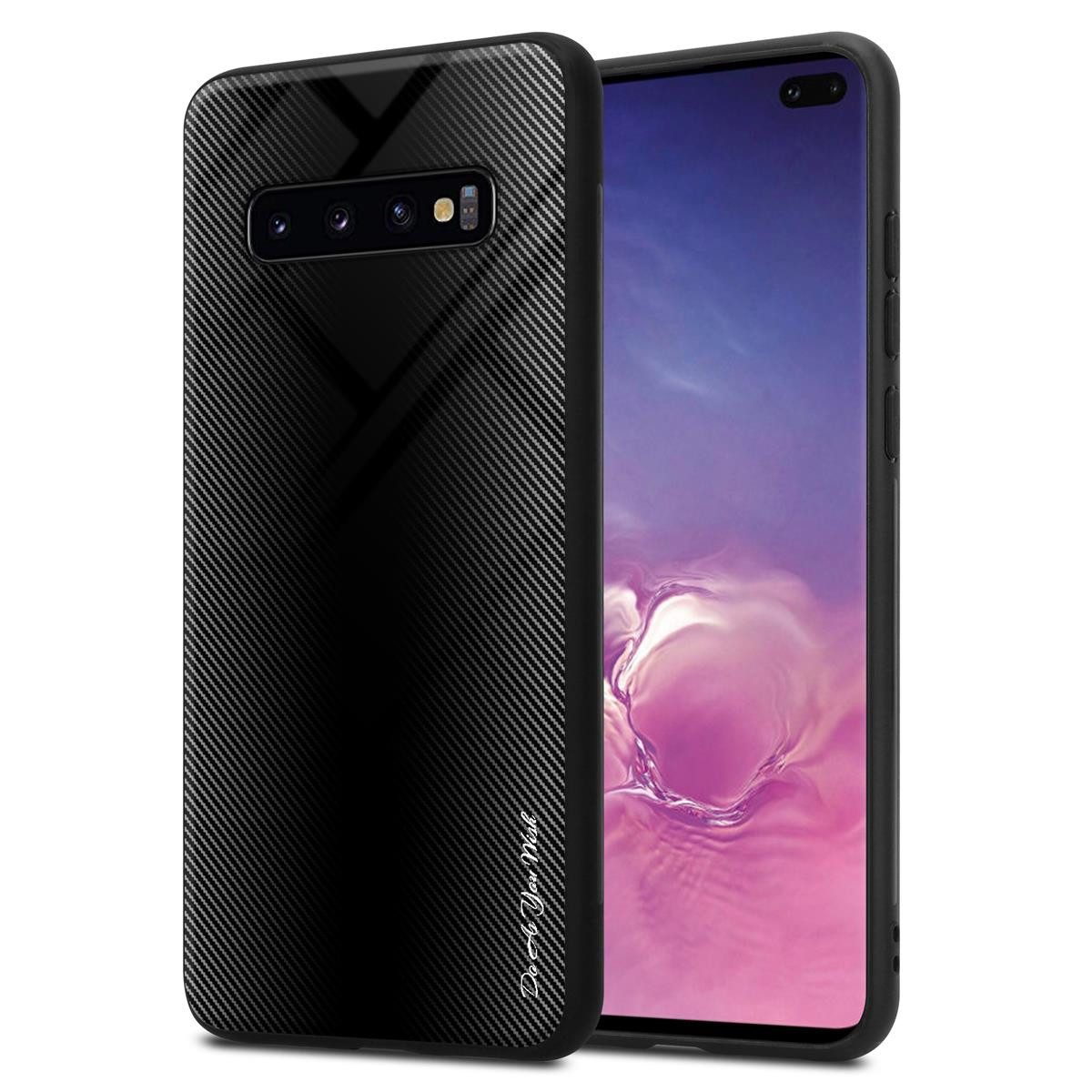 Cadorabo Handyhülle für Samsung Galaxy S10 PLUS Hülle Samsung Galaxy S10 PLUS, Robustes Hard Case - Handy Schutzhülle - Hülle - Back Cover Bumper