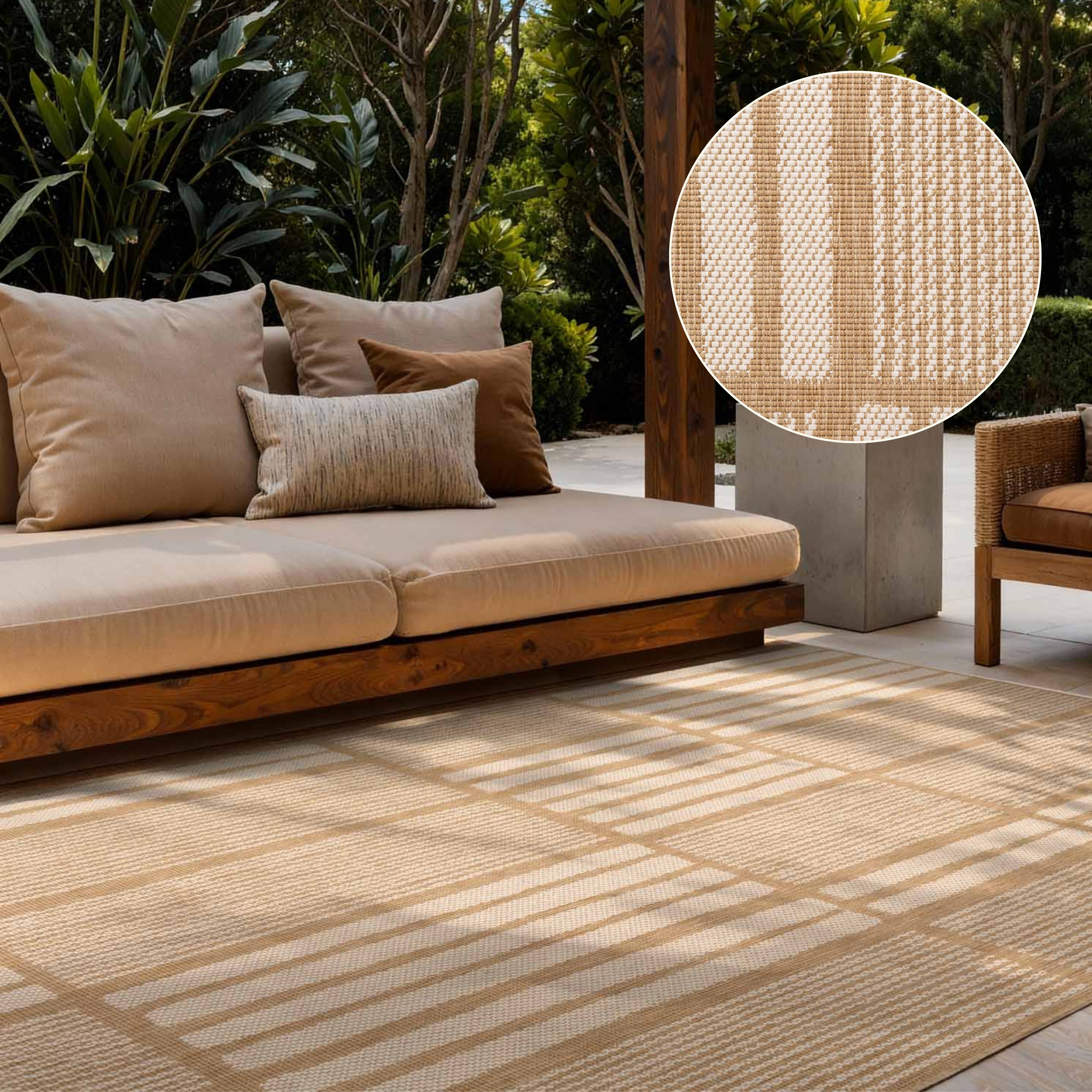 Ted Baker Teppich Allington, Wendeteppich, rechteckig, Höhe: 8 mm, Designteppich, Wetterfest, Pflegeleicht, Modern, Wohnzimmer, Terrasse