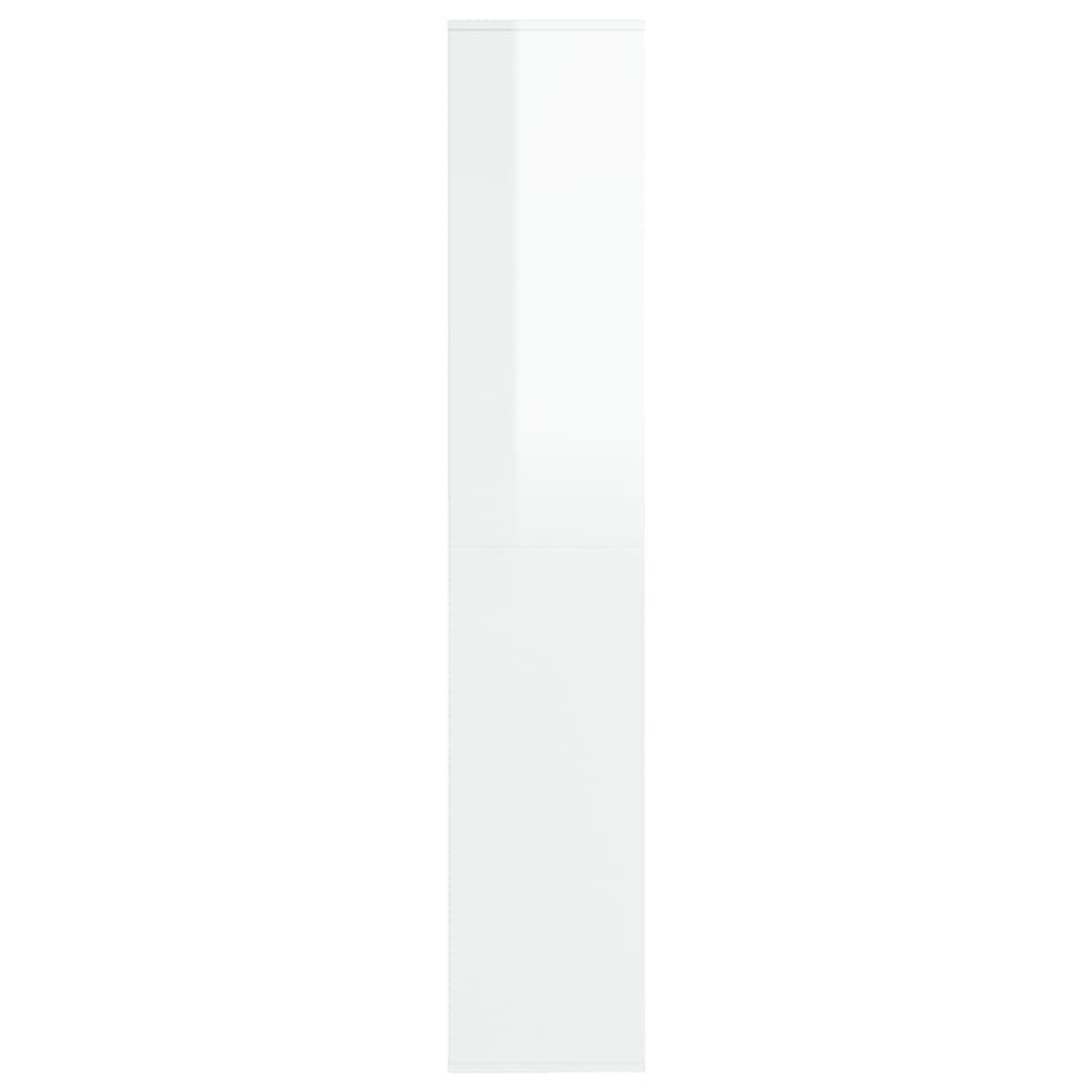 furnicato Schuhschrank Hochglanz-Weiß Holzwerkstoff 54x34x183 cm