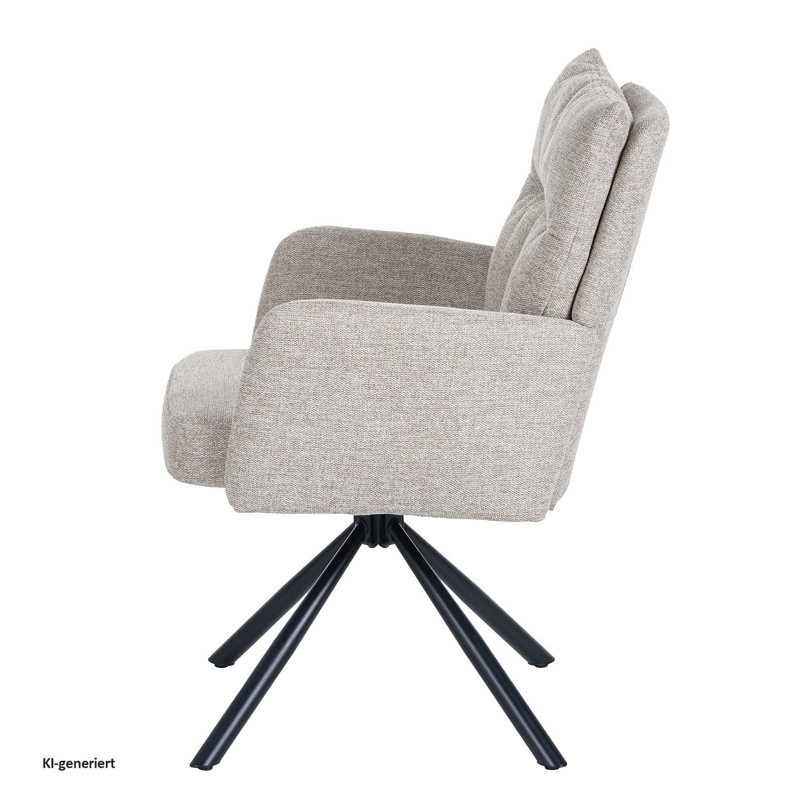 HTI-Living Esszimmerstuhl Esszimmerstuhl Kyra Beige 2er-Set (Set, 2 St), Drehstuhl Auto-Return – Bild 5 von 5