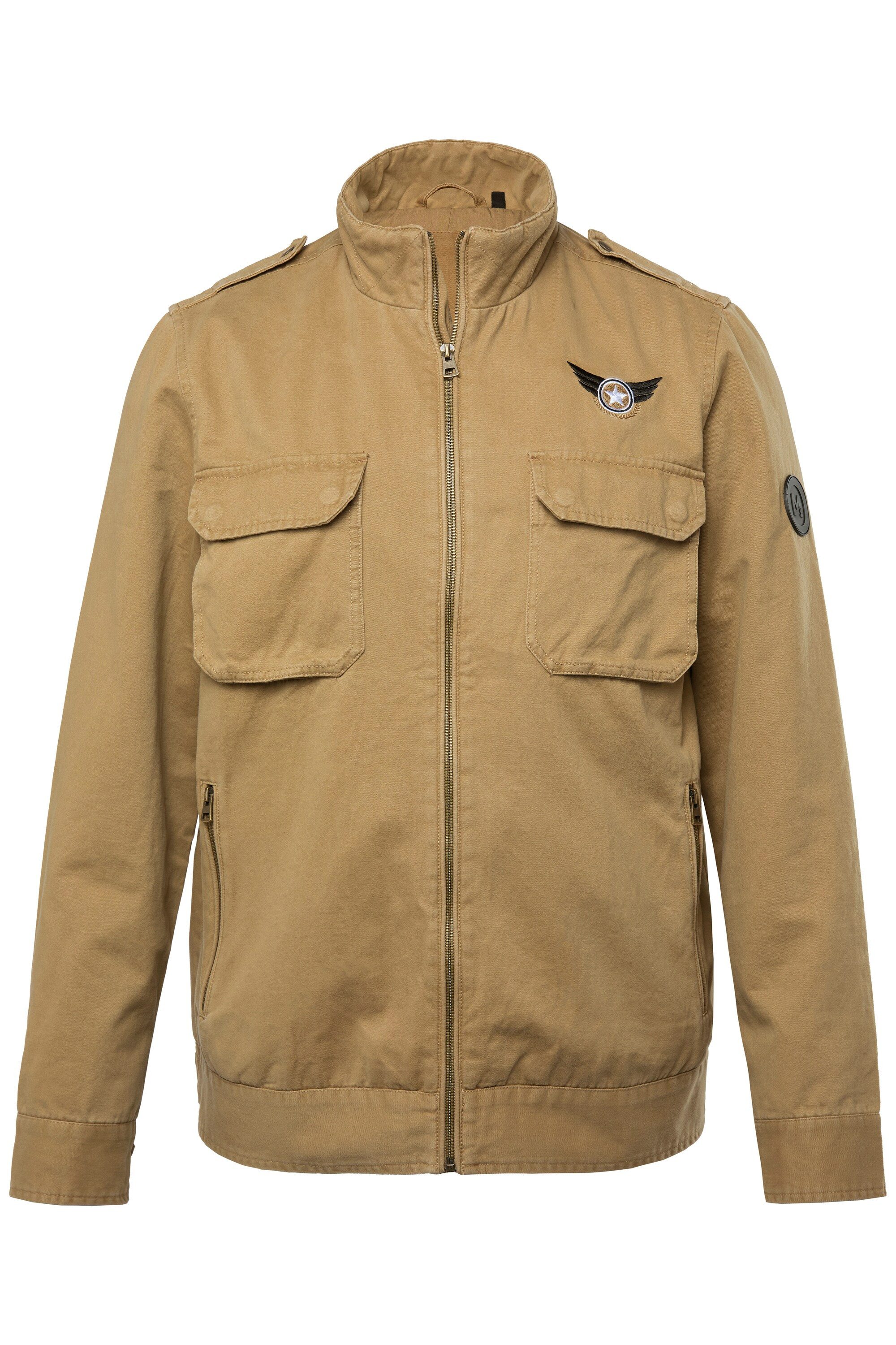 Men Plus Funktionsjacke Baumwolljacke Stehkragen Zipper günstig online kaufen