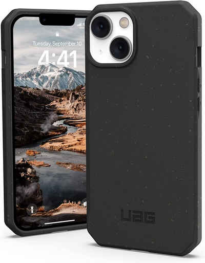 UAG Handyhülle Outback-BIO, [Apple iPhone 14 Plus Hülle, Biologisch abbaubare Materialien, Wireless-Charging kompatible iPhone 14 Plus Schutzhülle, Sturzfest nach US-Militärstandard] - schwarz