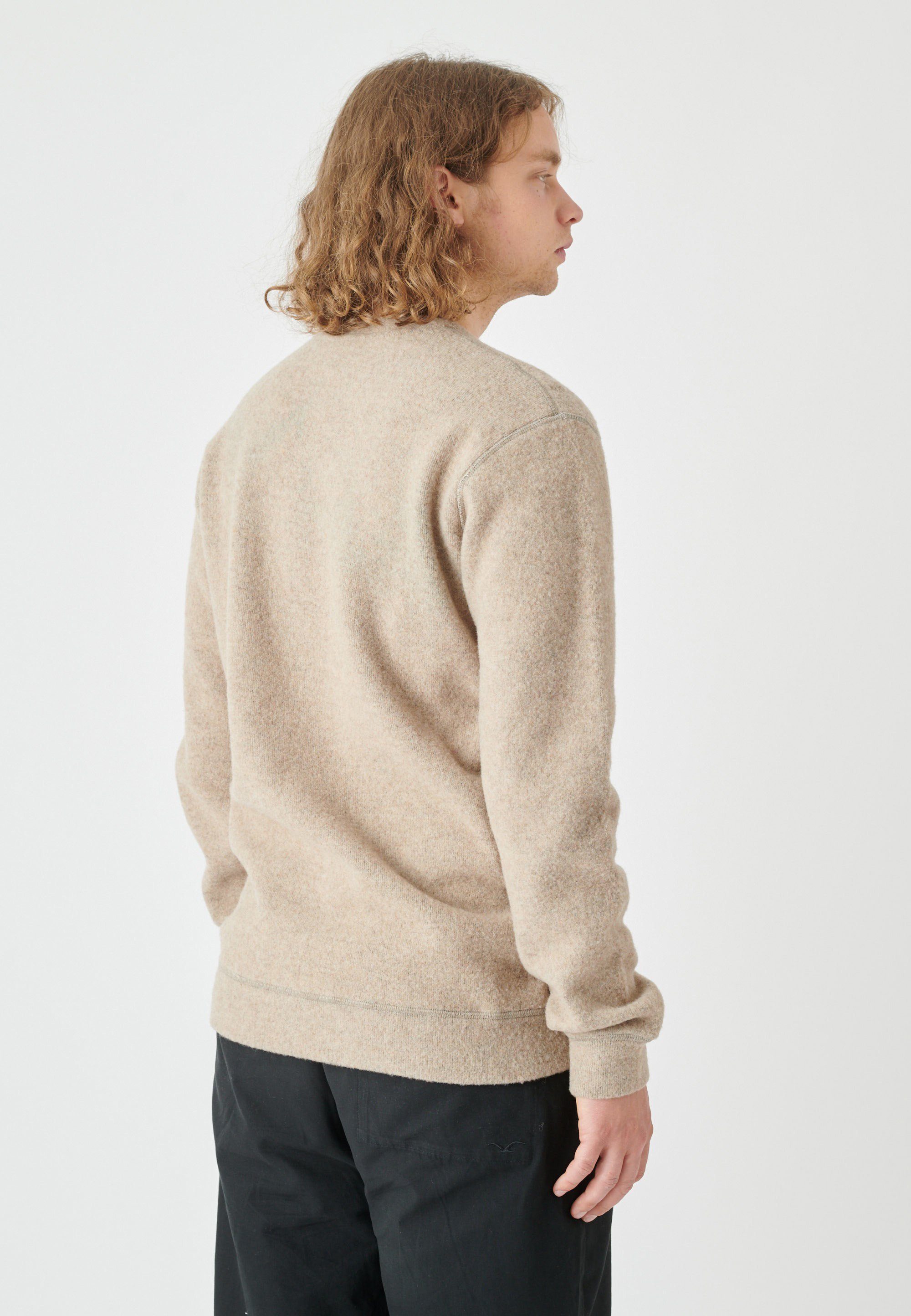 Cleptomanicx Sweatshirt Noitch gebondeter Wolle sand aus