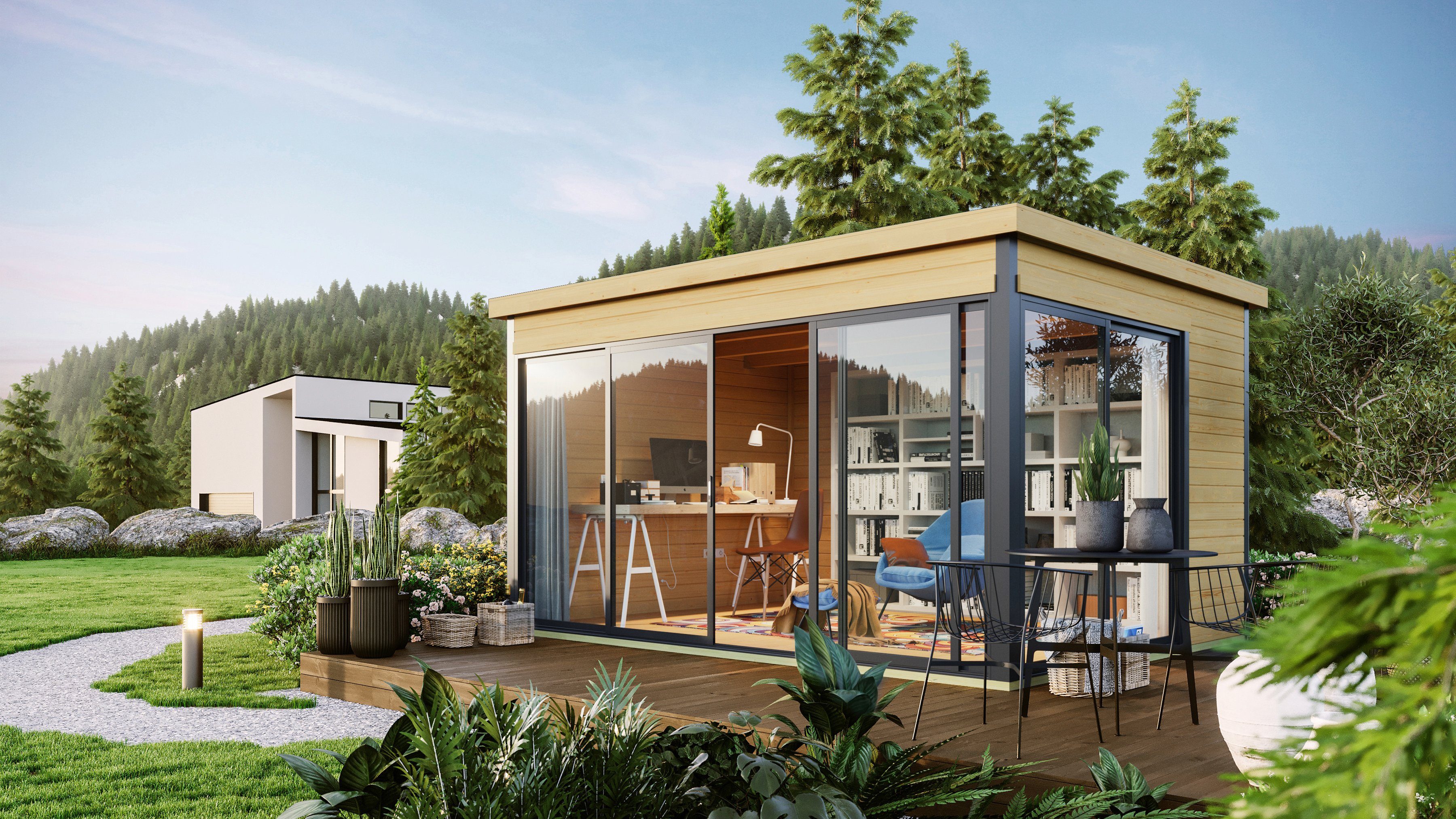 LASITA MAJA Gartenhaus DOMEO 4, BxT: 437,6x341,5 cm, (Set), in verschiedenen Farben