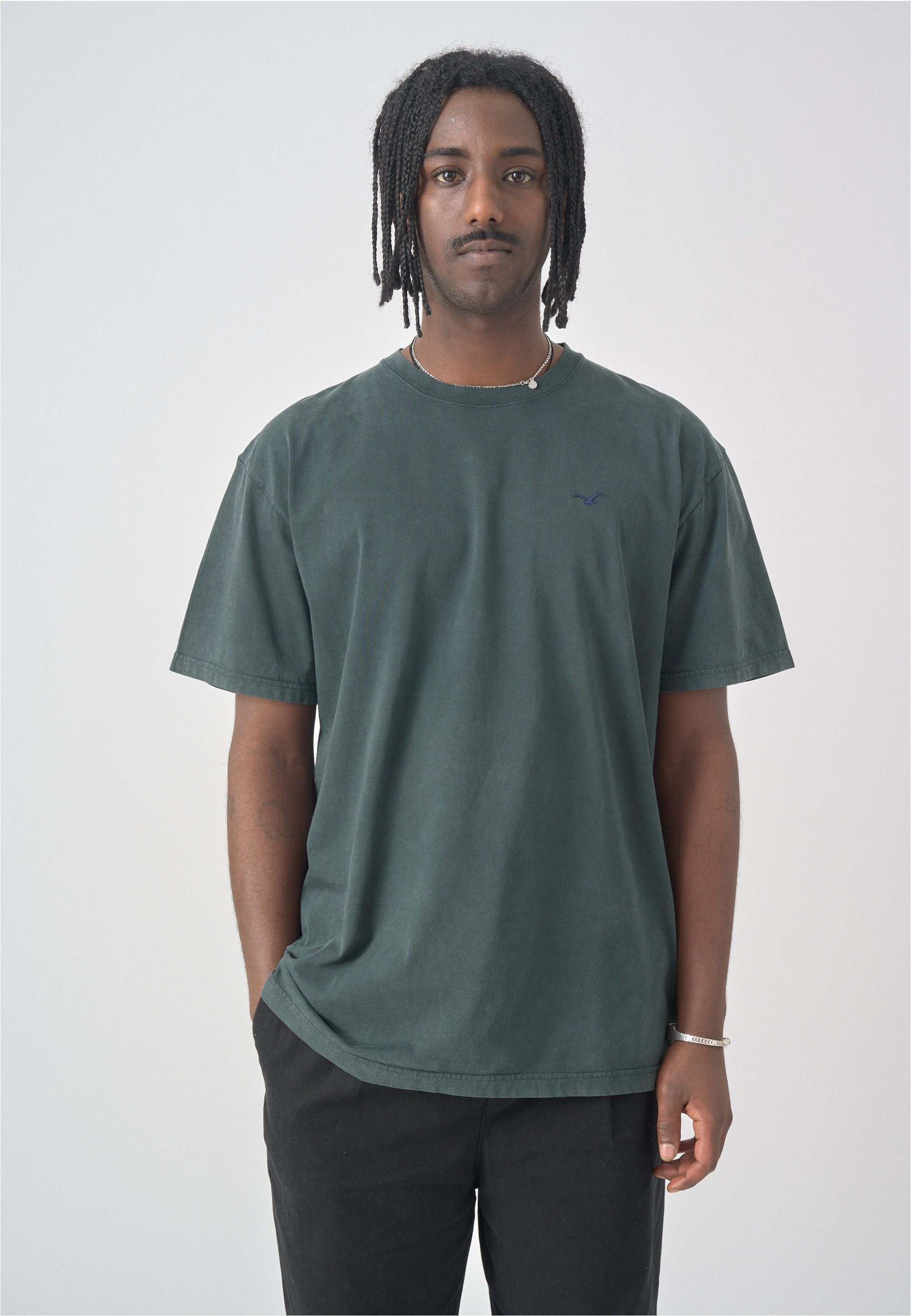 Cleptomanicx T-Shirt Boxy Tee Ligull Washed mit lockerem Schnitt