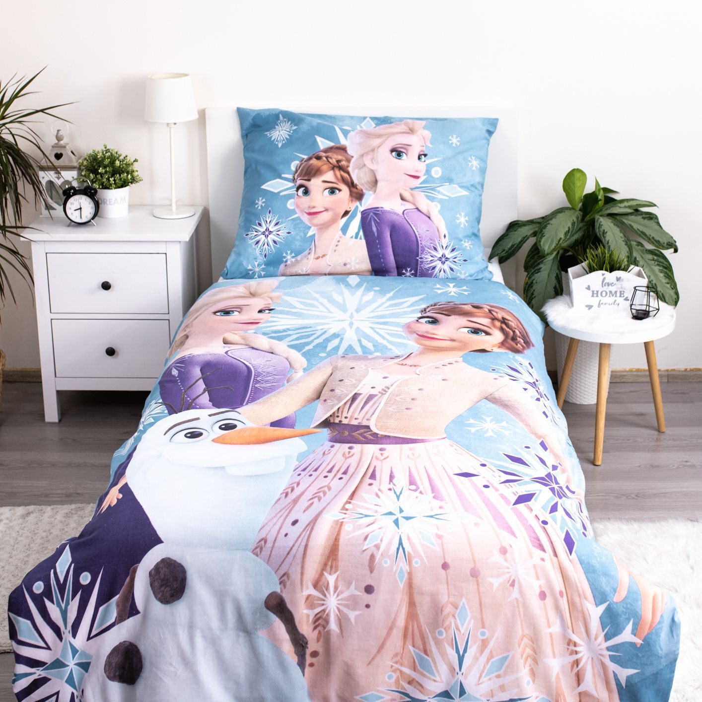 Disney Frozen Bettwäsche Frozen Bettwäsche Eiskönigin Anna Elsa Kissen Bett günstig online kaufen