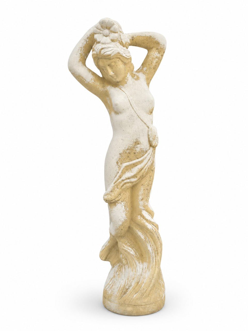 JVmoebel Dekofigur Antike Tänzerin Creme Gold Klassische Skulptur 82 cm Sofort (1 St), Made in Europe