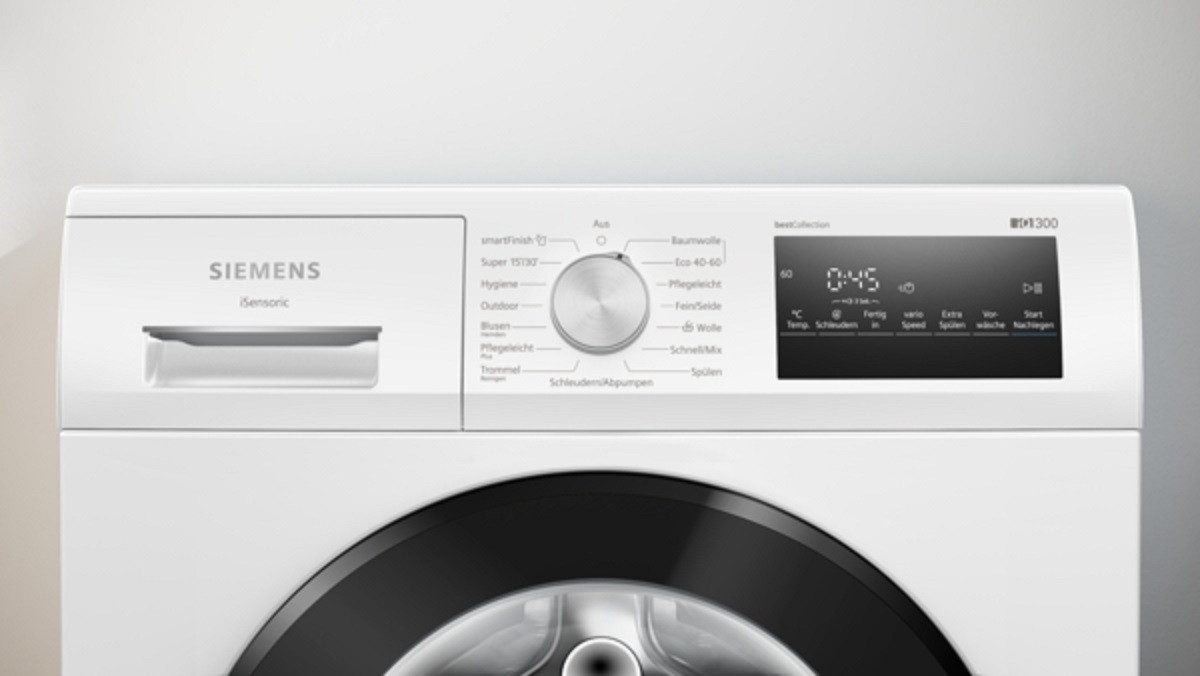 SIEMENS Waschmaschine iQ300 WM14N2G5, 8 kg, 1400 U/min, 15 Minuten Programm, EEK A, Nachlegefunktion