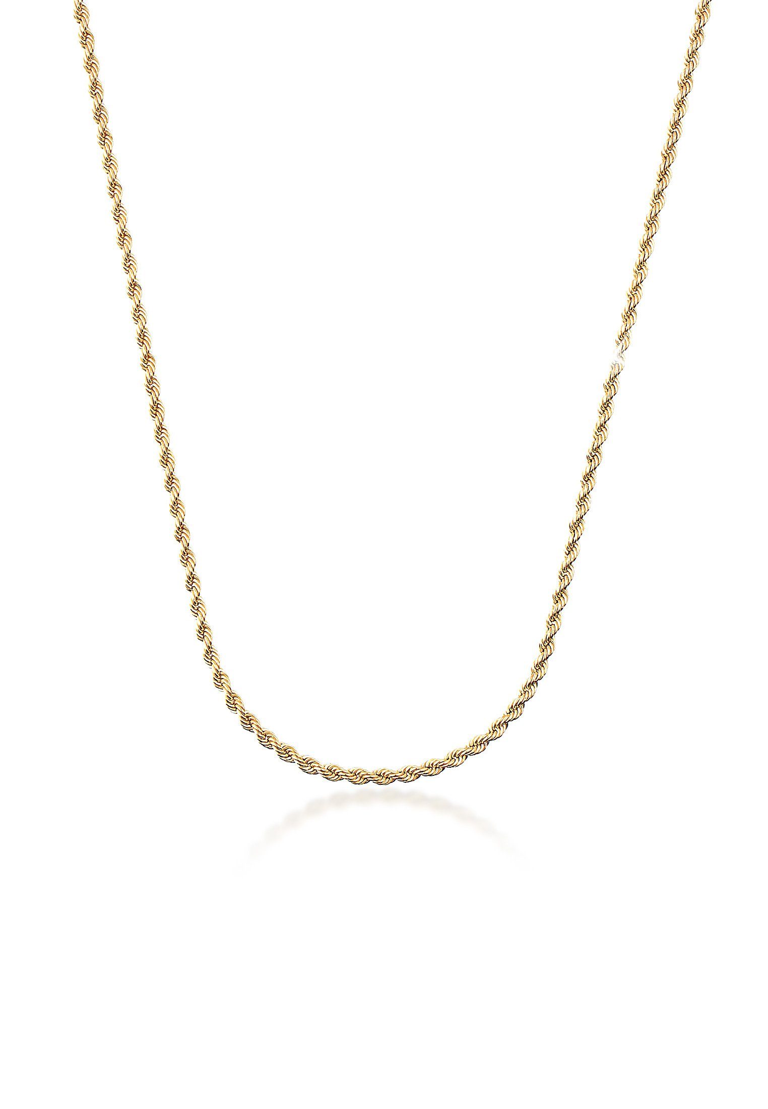 Elli Premium Kette ohne Anhänger Kordelkette Gedreht 2,1 mm Collier  Gelbgold 333