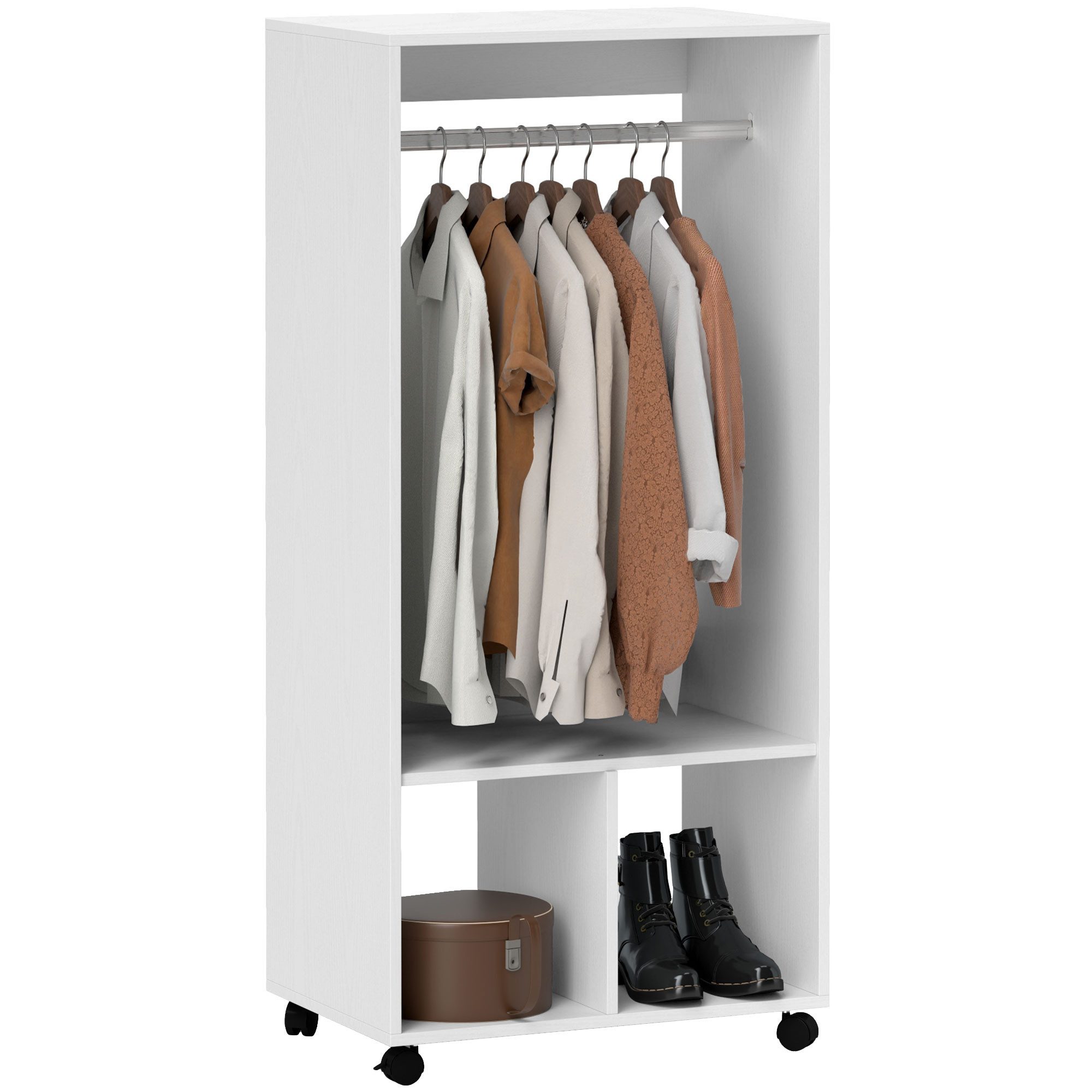 HOMCOM Garderobenschrank Mobiler Kleiderschrank (Schrank mit günstig online kaufen