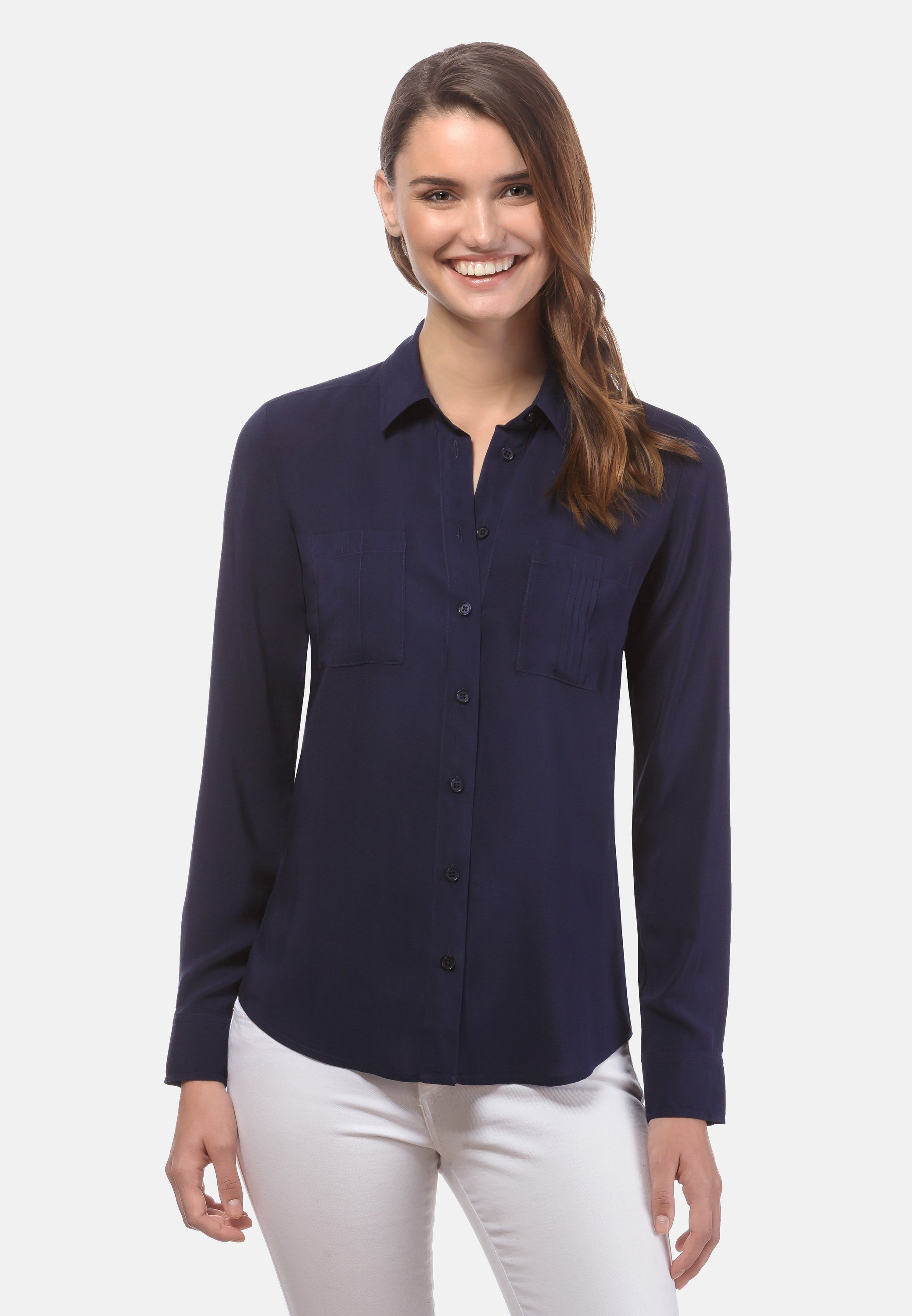 Vincenzo Boretti Klassische Bluse leicht tailliert