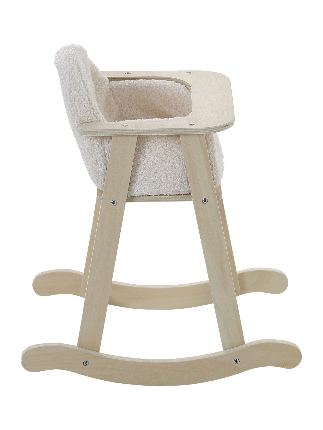 vertbaudet Puppen Accessoires-Set Puppen-Schaukelstuhl aus Holz FSC®, Holz FSC®