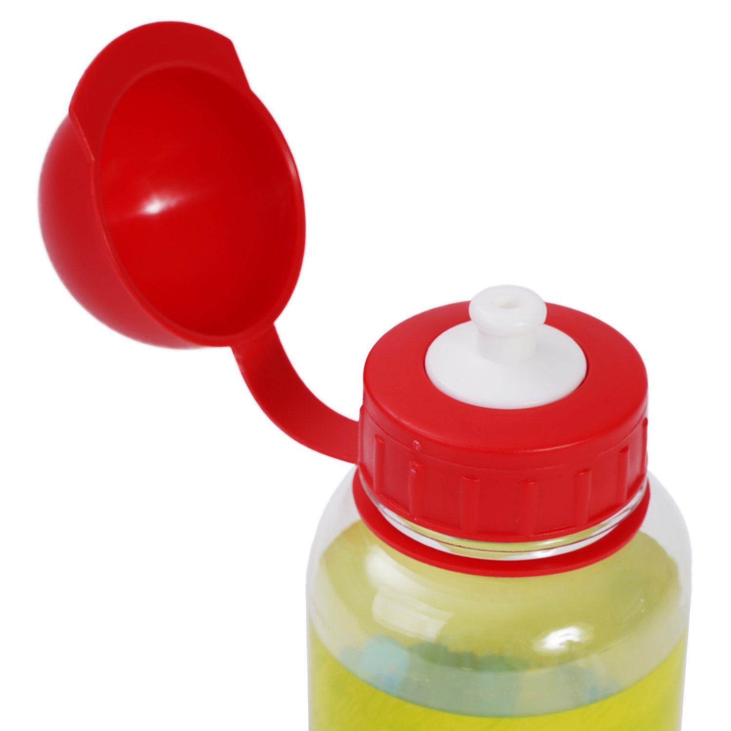 Tritan, Raupe Sport-Flasche Verschlusskappe Geda mit Nimmersatt 350ml Trinkflasche Füllmenge Kinder Wasser-Flasche Trinkflasche
