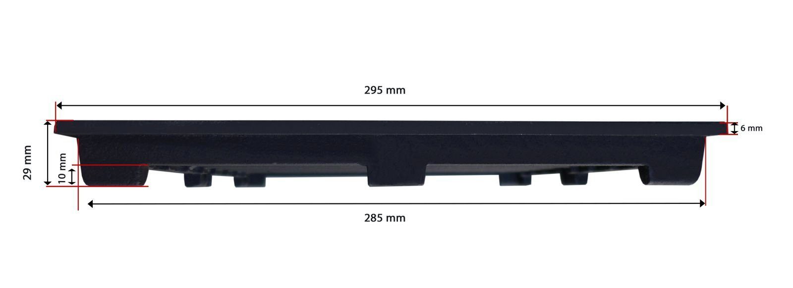 Thumbnail - Marley Deutschland GmbH Erdschacht Gussrost schwarz für Einlaufschacht und Rahmen mit Nennmaß: 300x300mm, 30x30x3 cm, 1-...