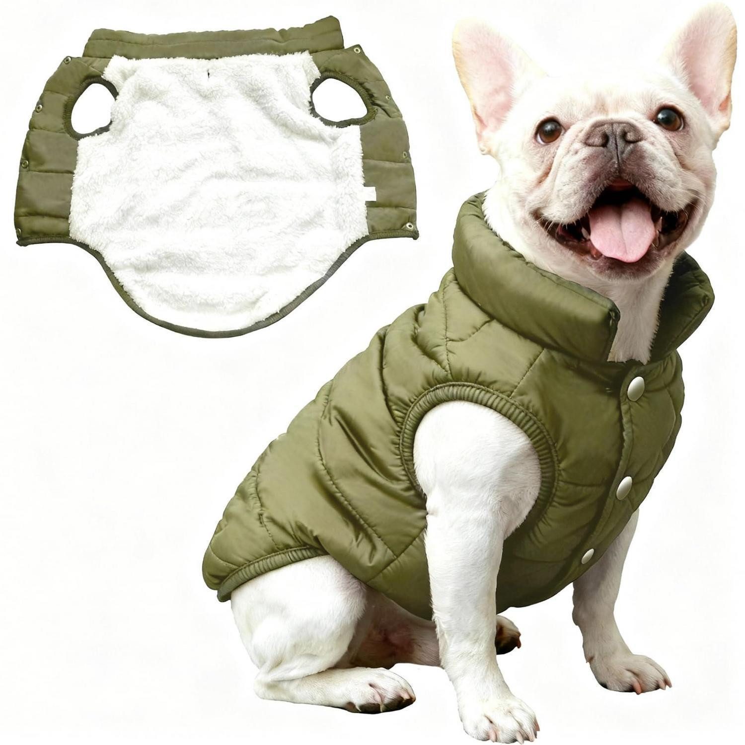 LuxusKollektion Hundemantel Hundemantel Warm Grün L