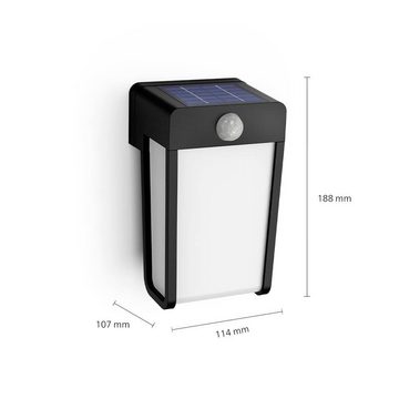 Philips LED Solarleuchte Outdoor Solar Wandleuchte 2.3W, Tageslicht-