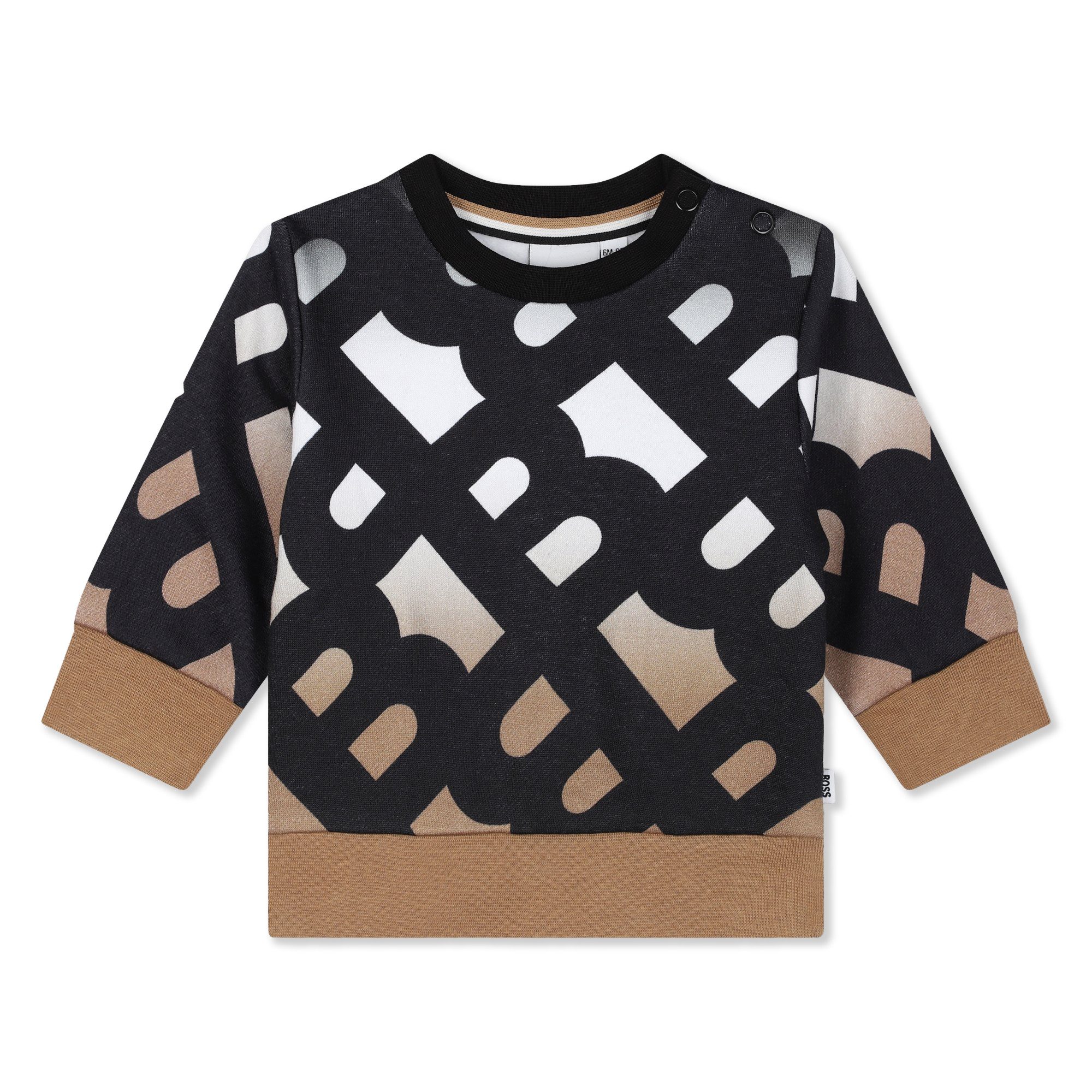 Boss Kidswear Sweatshirt BOSS KIDSWEAR Sweatshirt schwarz weiss braun Logoprint