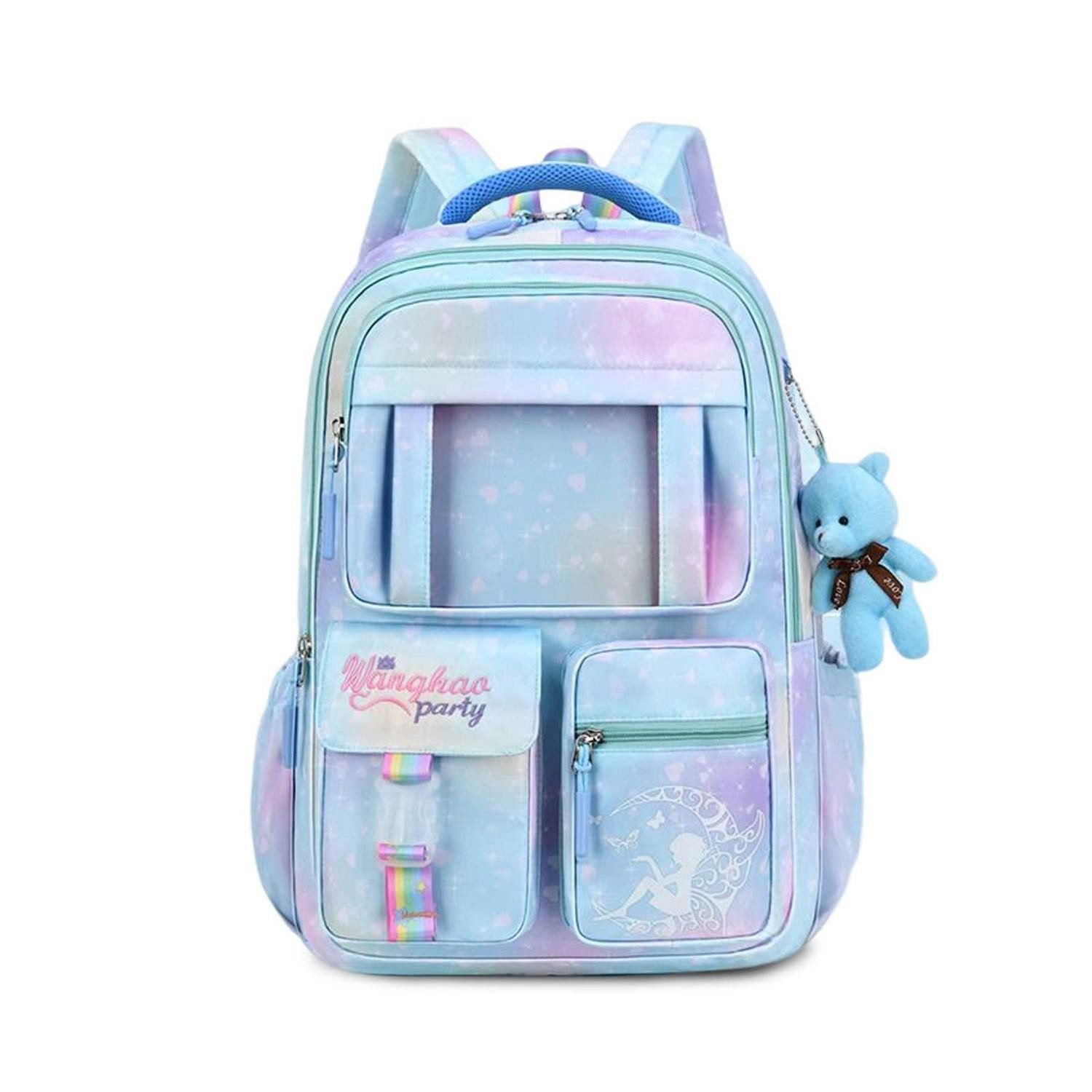 LuxusKollektion Schulranzen Kinderrucksack Mädchen Schultasche Blau L