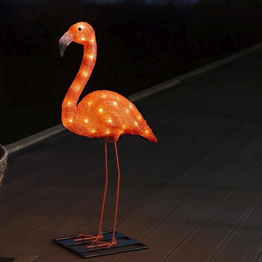 bernstein stehend Flamingo Acryl 6272-803 LED KONSTSMIDE Gartenfigur 48
