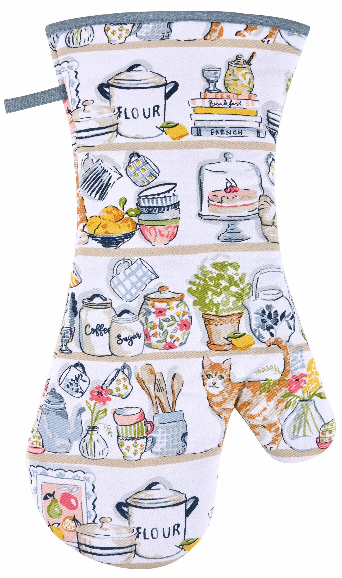 Ulster Weavers Topfhandschuhe Pantry Cats, (1-tlg., 1-teilig), 1-tlg., bestehend aus 1x Ofenhandschuh, wattiert, Größe: ca.20x37 cm