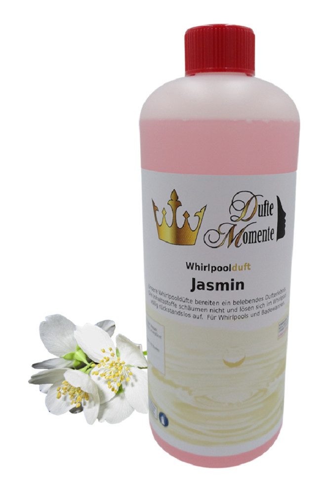 Dufte Momente Badezusatz Whirlpool Duft Jasmin 1000ml, vegan und ohne Tierversuche, kein Schaum