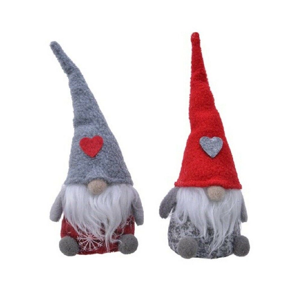 Dekofigur Zwerg Wichtel Gnom Nikolaus Zipfelmütze 2er Set