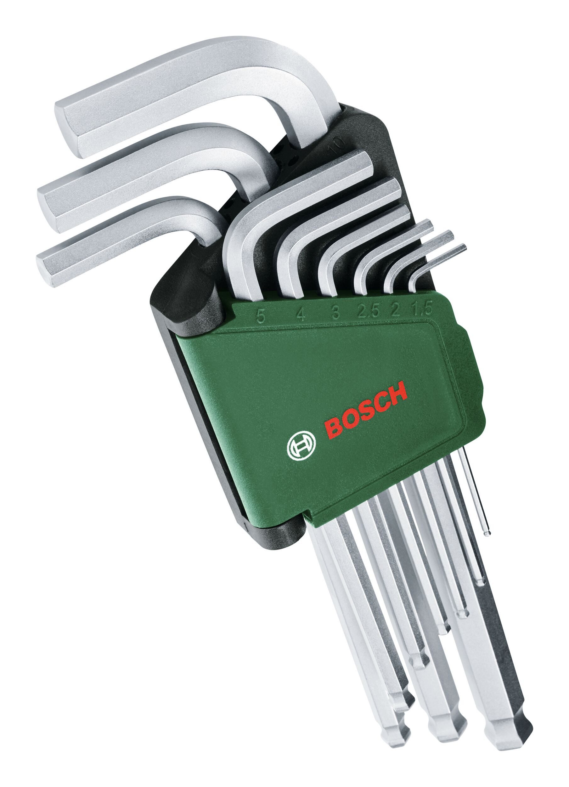 BOSCH Stiftschlüssel (9 Teile), Handwerkzeug Innensechskant-Satz, 9-teilig
