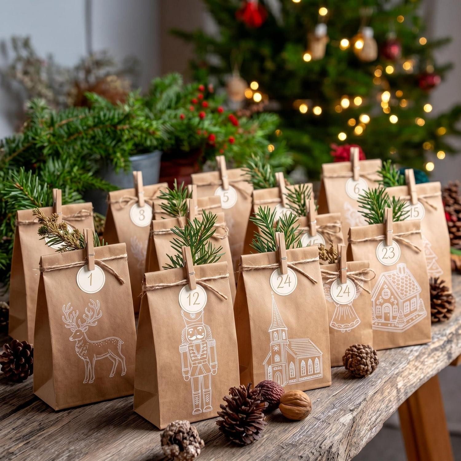 LuxusKollektion DIY-Adventskalender Adventskalender DIY Set 2026 mit 24 Tüten
