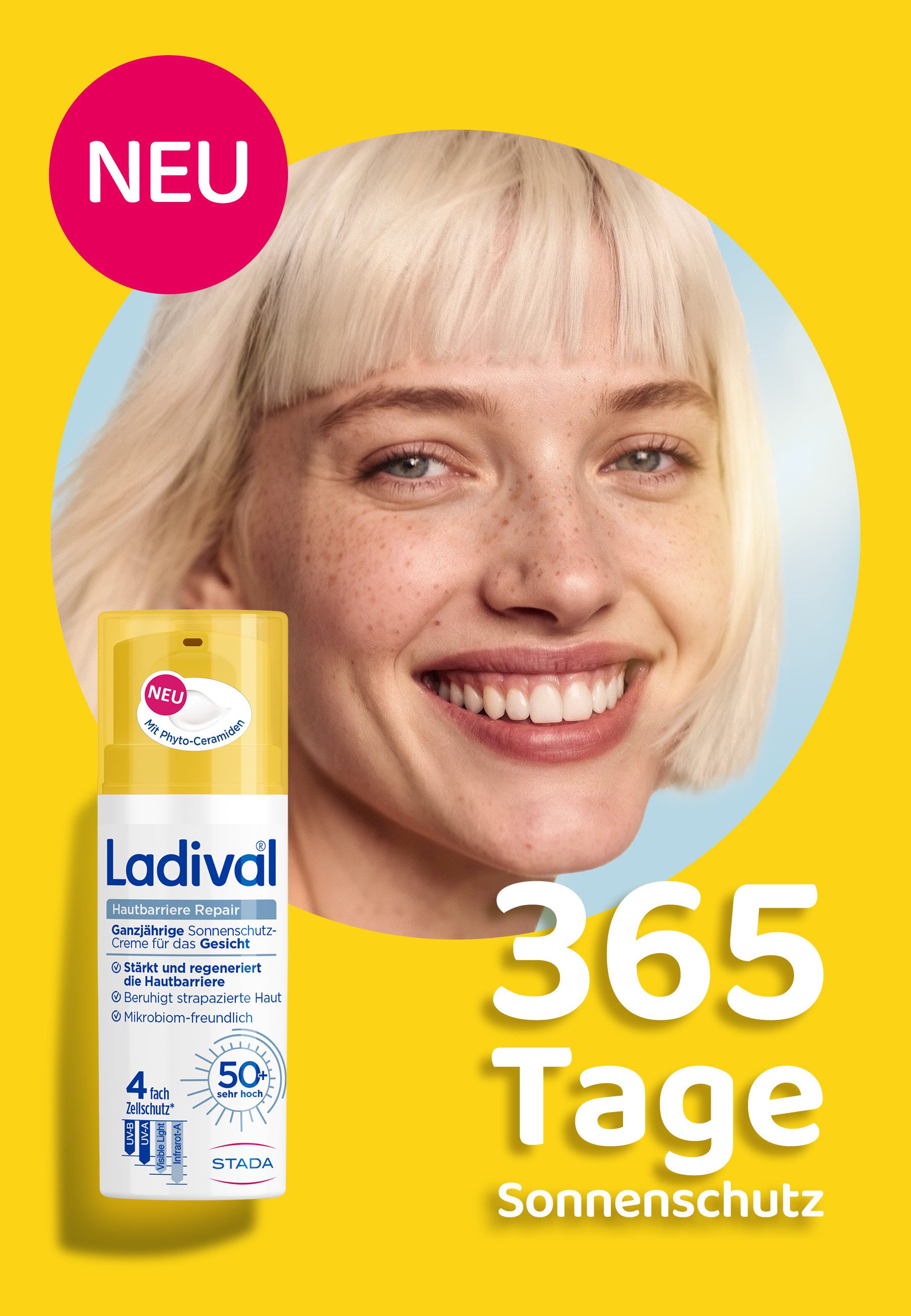 Ladival Sonnenschutzcreme Hautbarriere Repair Sonnenschutz-Creme Gesicht LSF 50+, 1-tlg.