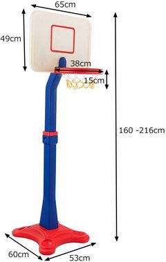 COSTWAY Basketballständer Basketballkorb, 8 stufig höhenverstellbar