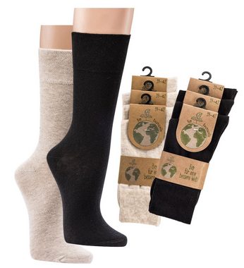 TippTexx 24 Socken 6 Paar Wellness-Socken aus Bio-Baumwolle mit Anti-Loch-Garantie