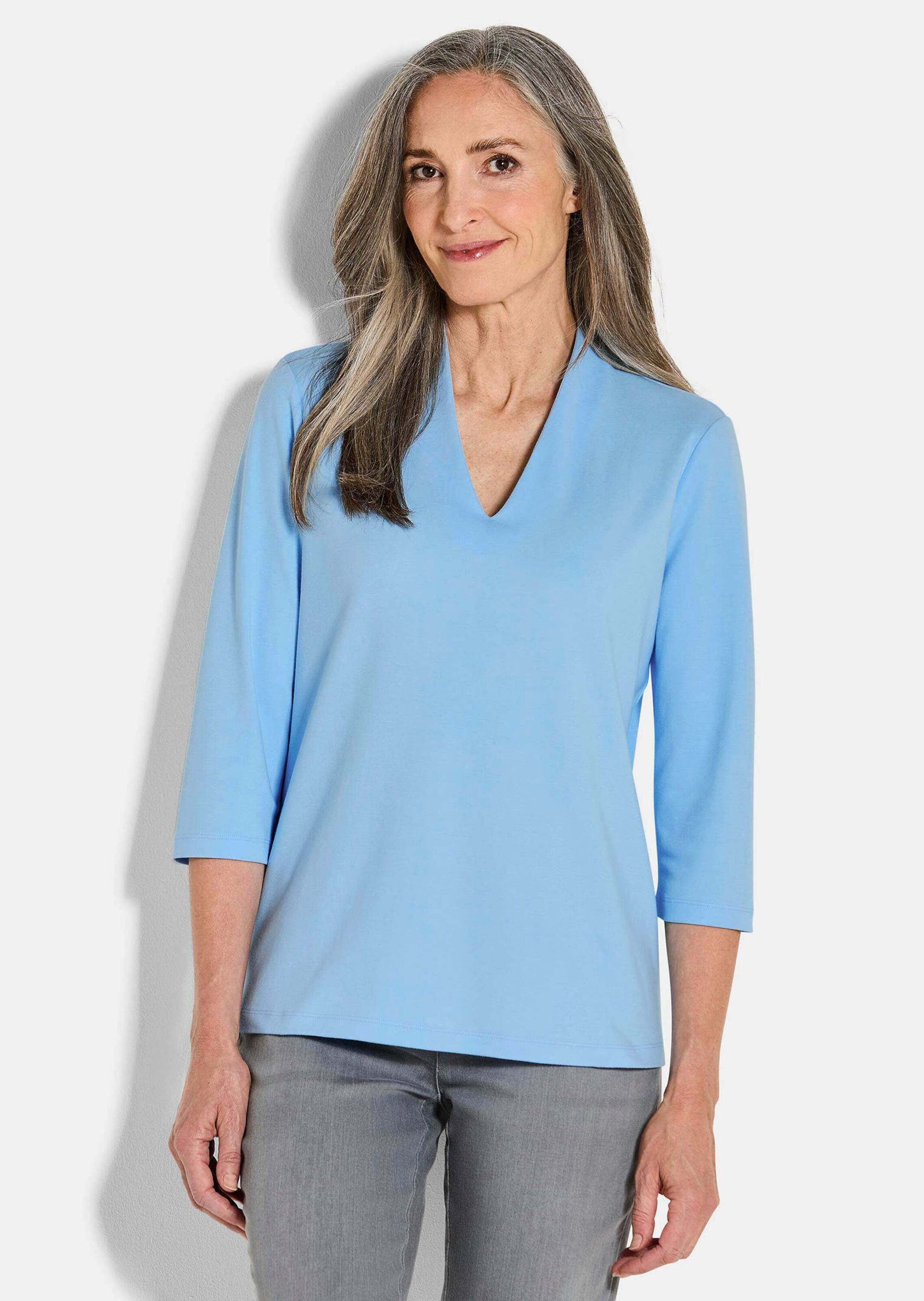 GOLDNER Print-Shirt Basic-Shirt aus Interlock-Jersey günstig online kaufen